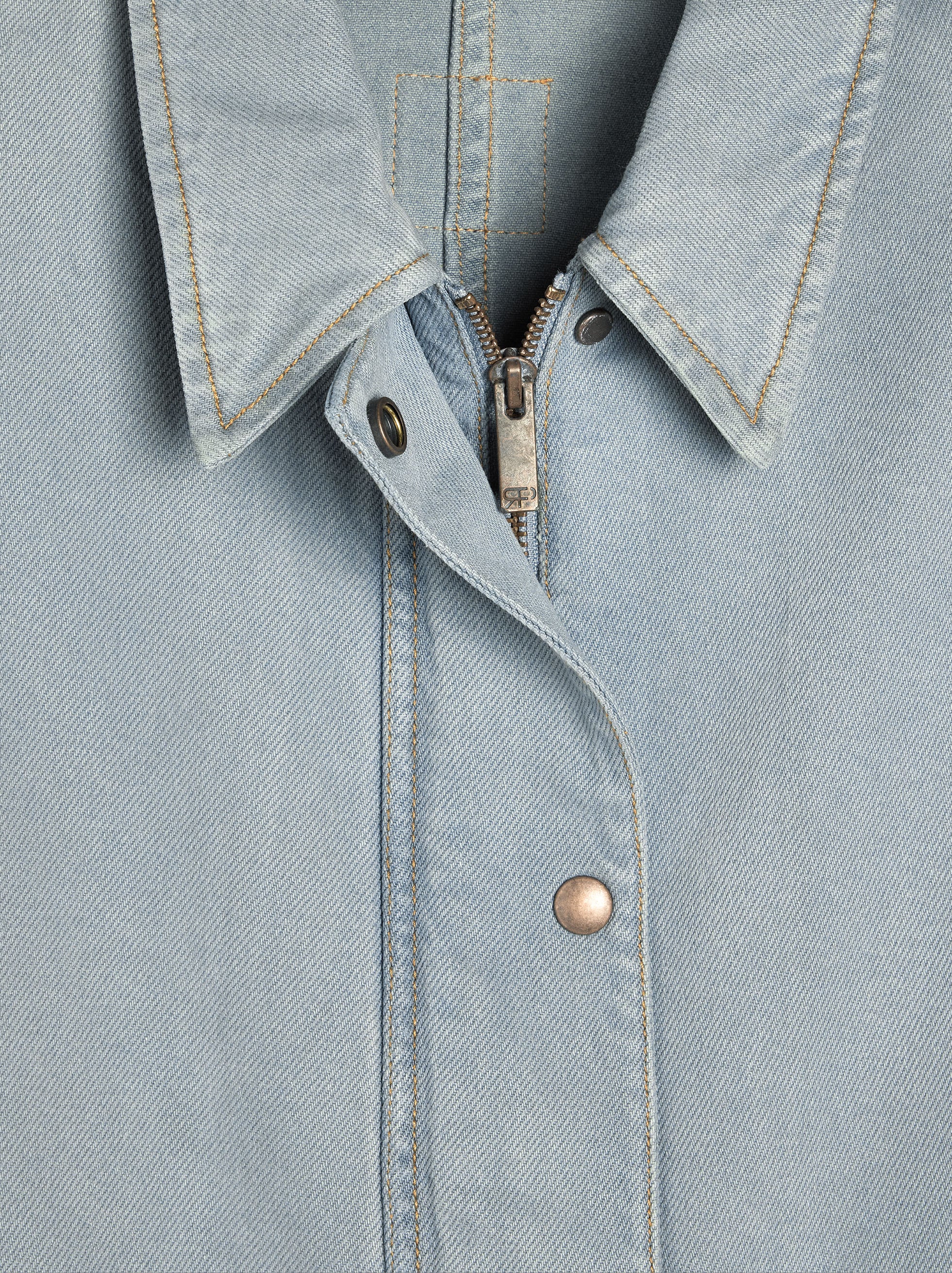 Chaqueta Denim Con Algodón