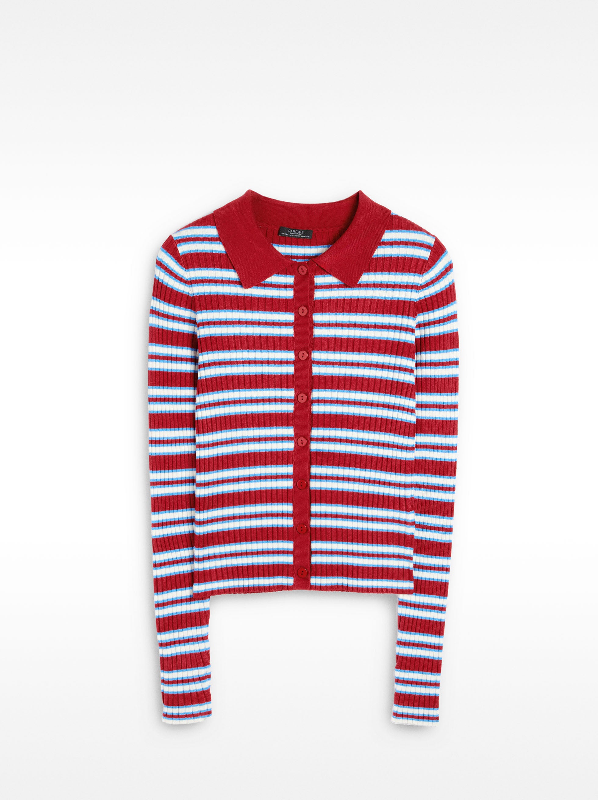 Cárdigan De Punto A Rayas