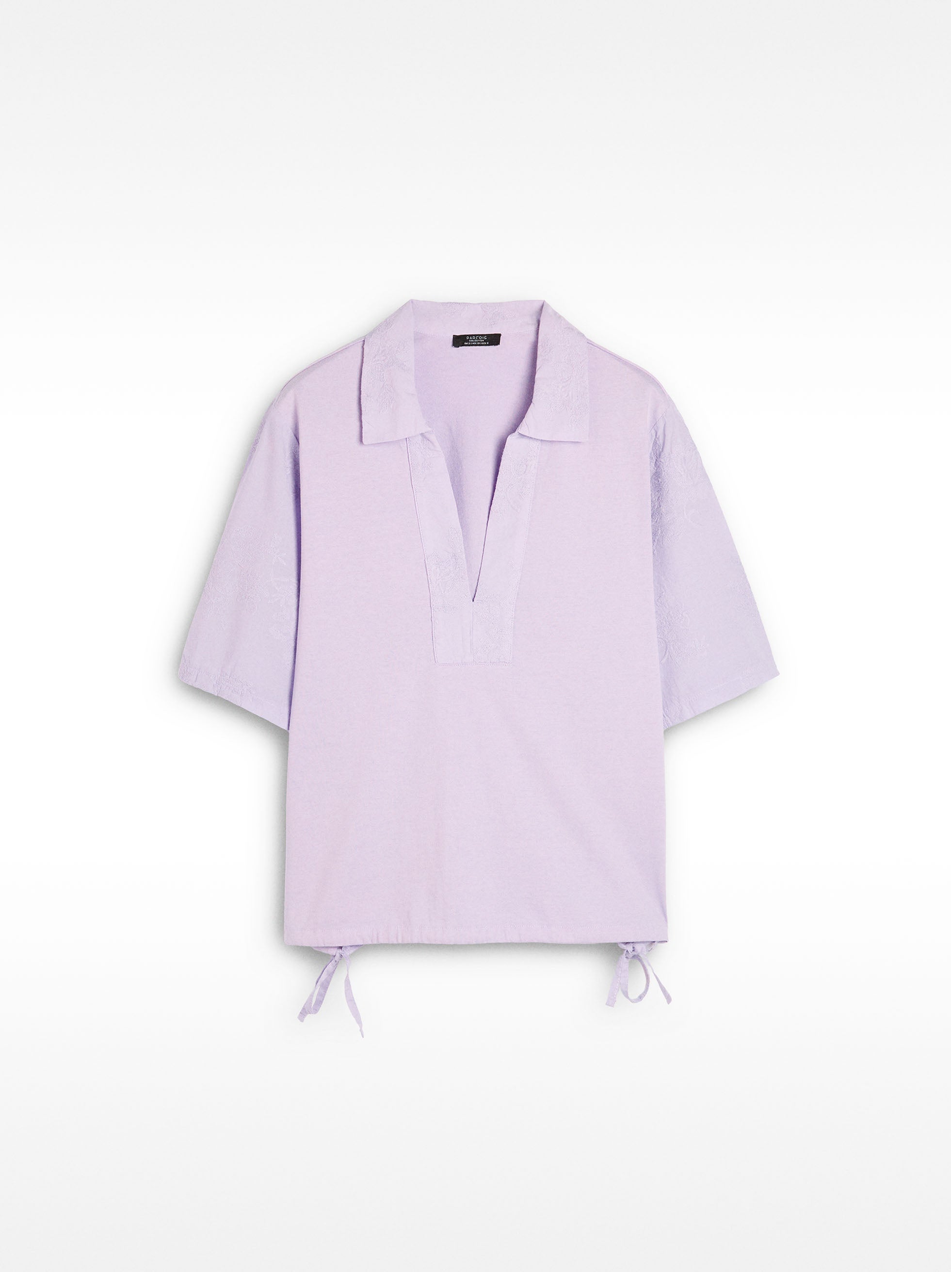 Blusa Con Bordados 100% De Algodón