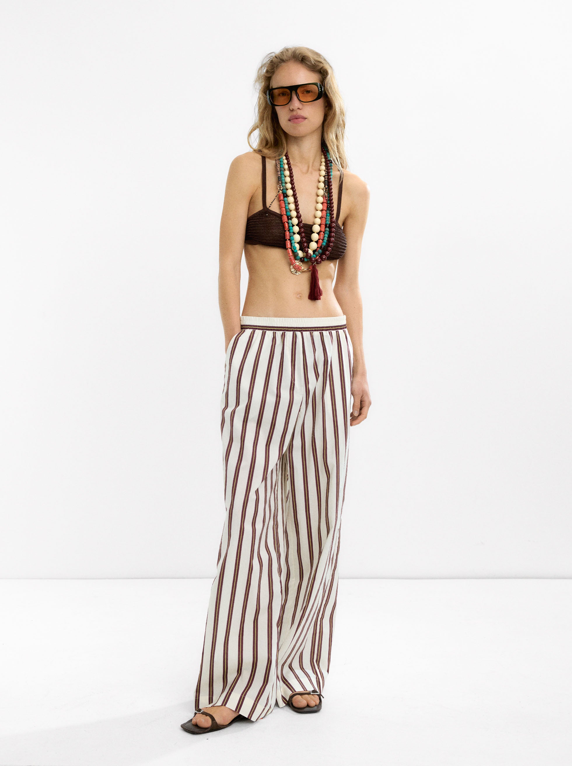 Pantalón De Rayas 100 % Algodón