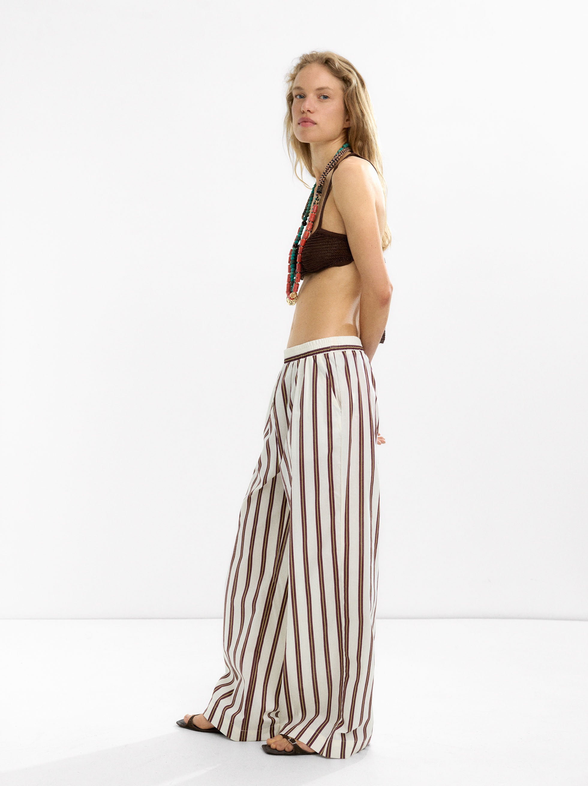 Pantalón De Rayas 100 % Algodón