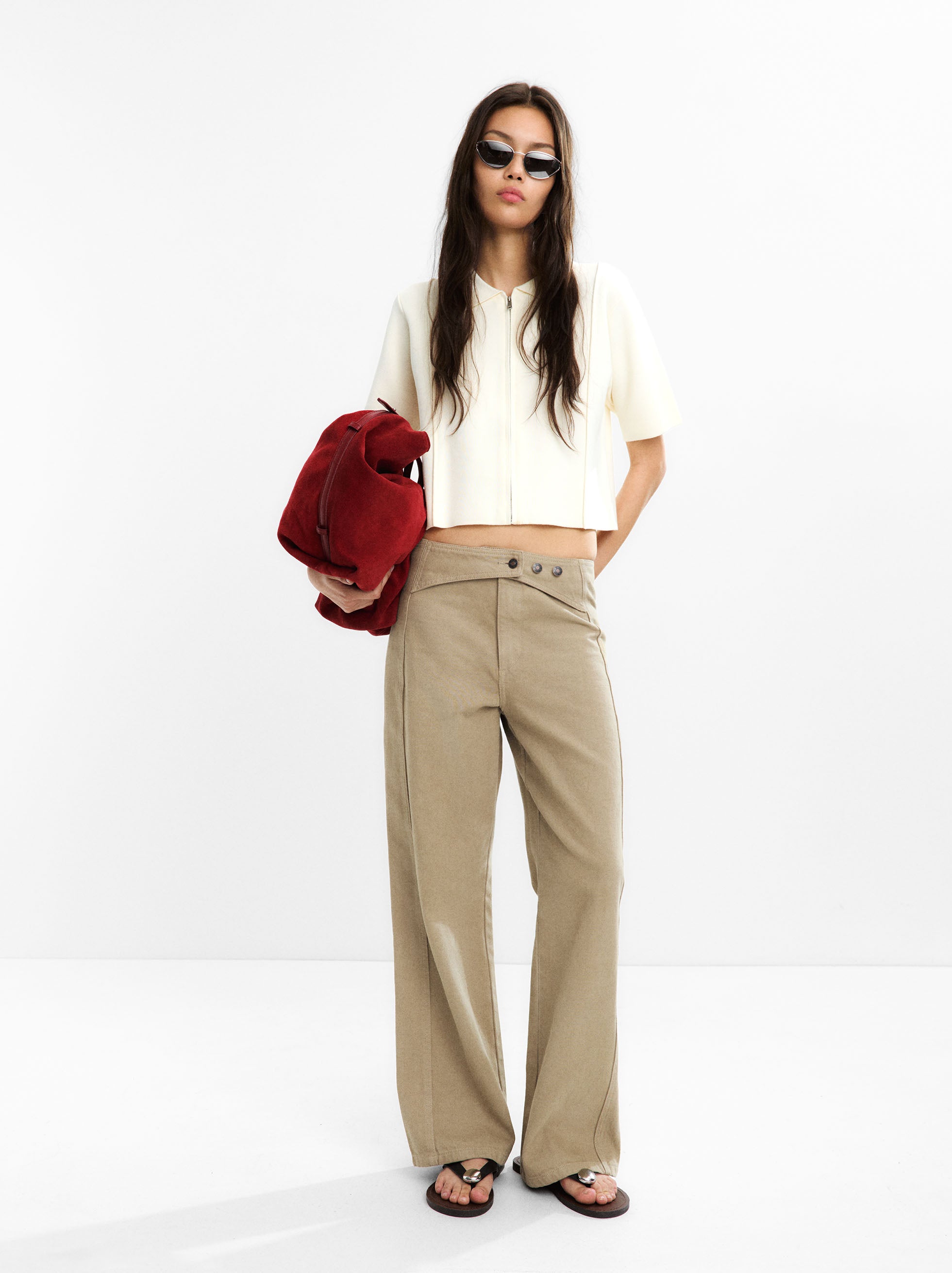 Cárdigan De Punto Con Cremallera