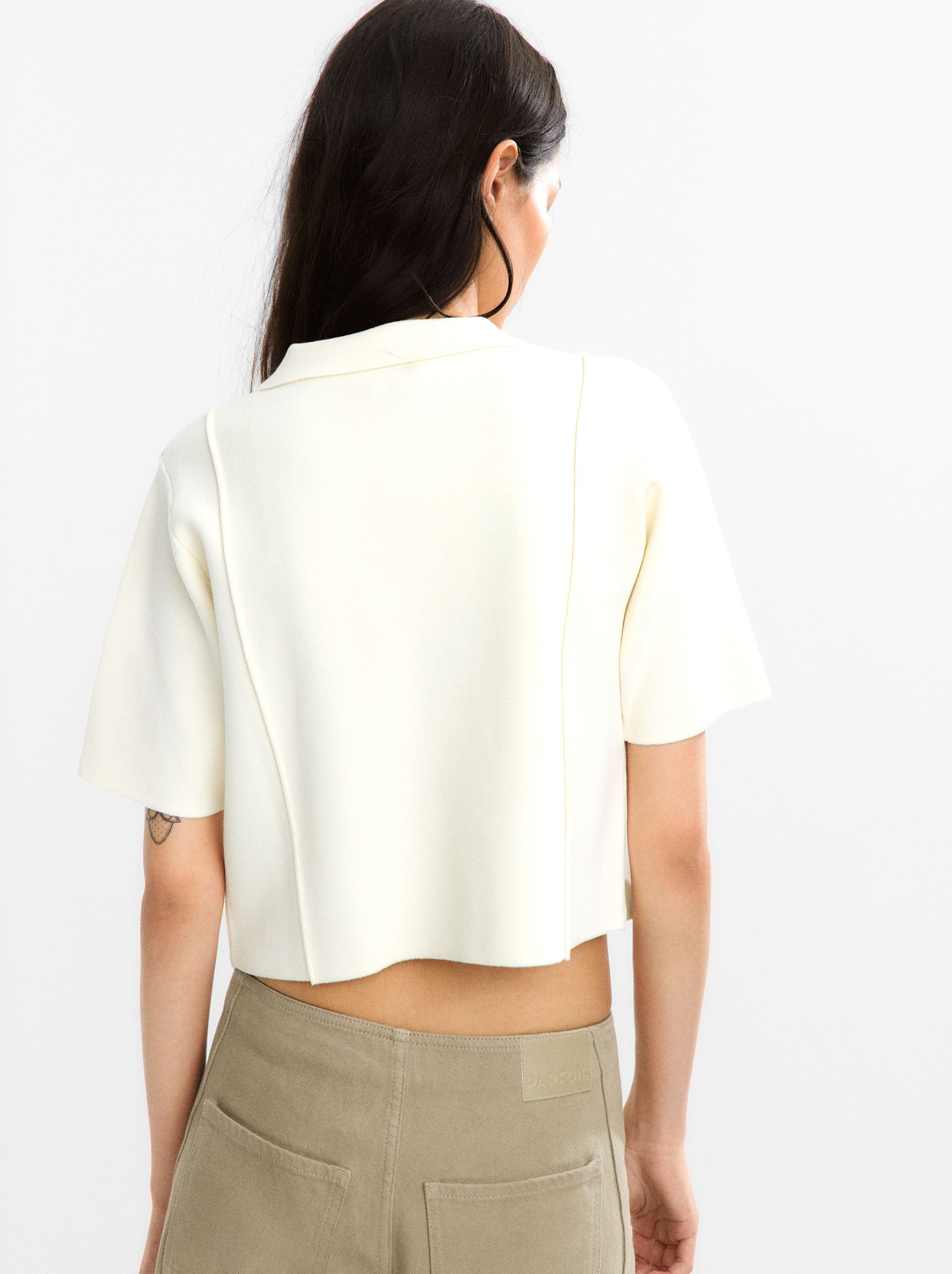 Cárdigan De Punto Con Cremallera