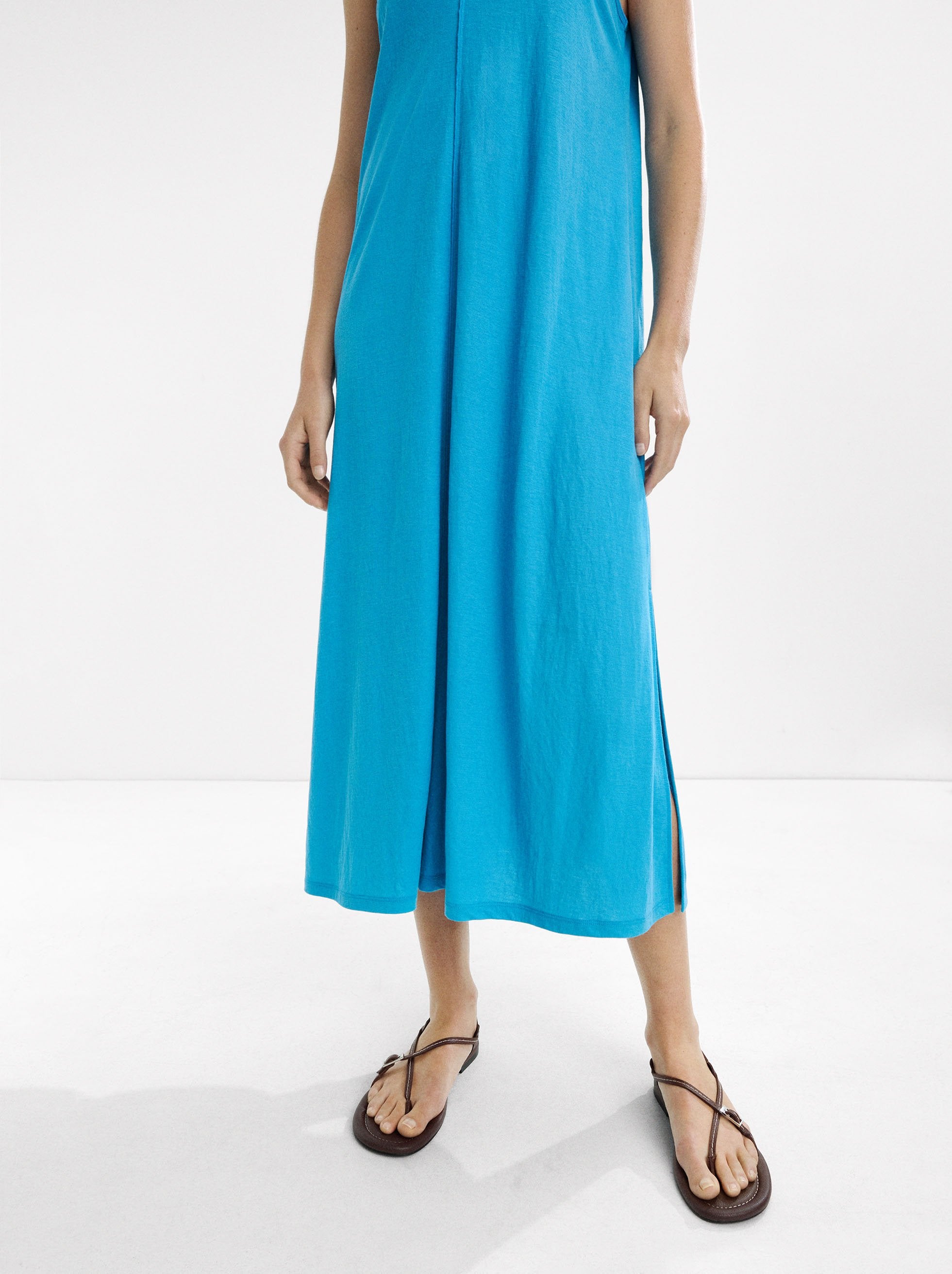 Vestido Midi Con Tirantes