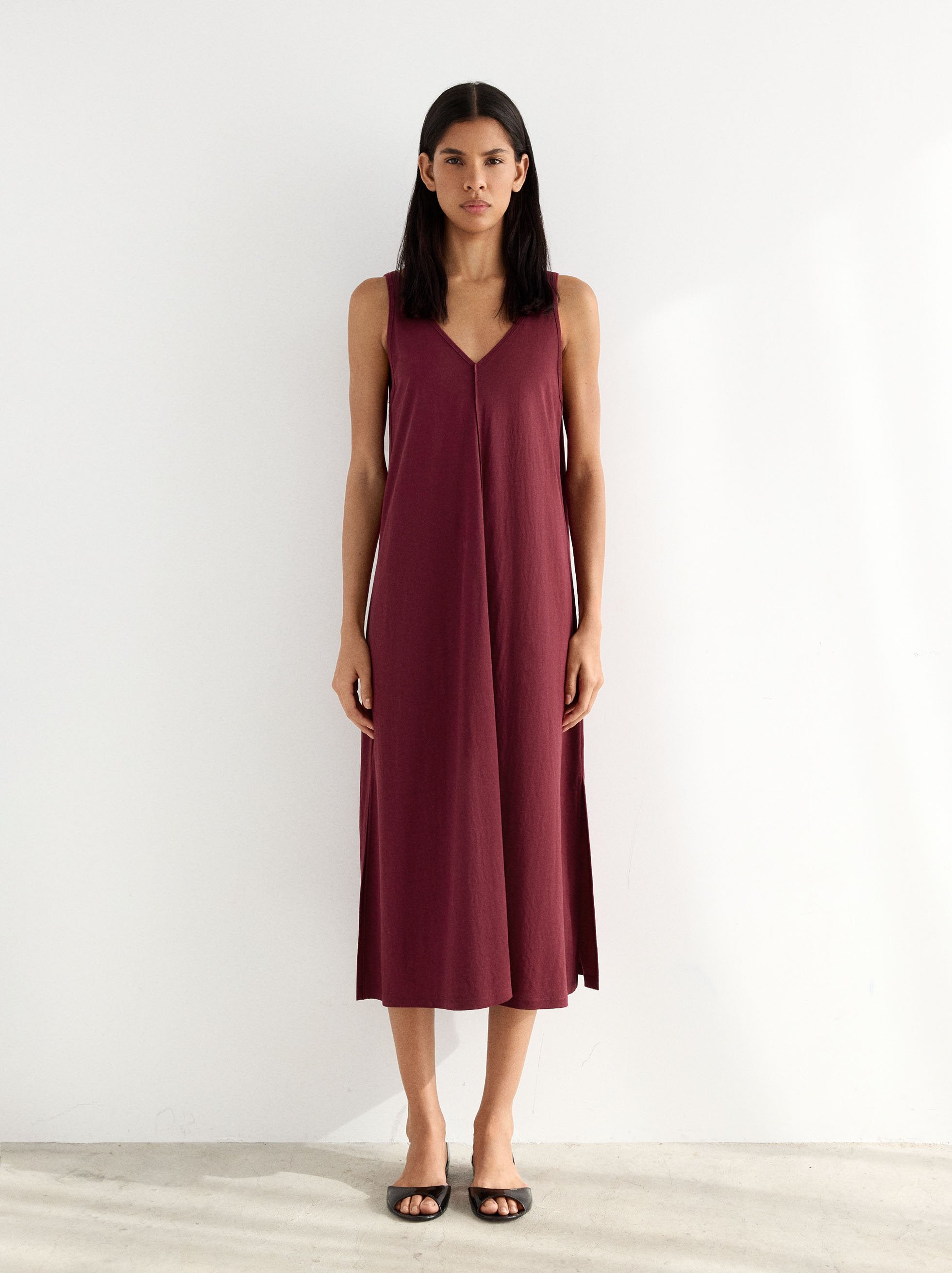 Vestido Midi Con Tirantes