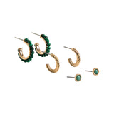 Set De Pendientes Con Piedras