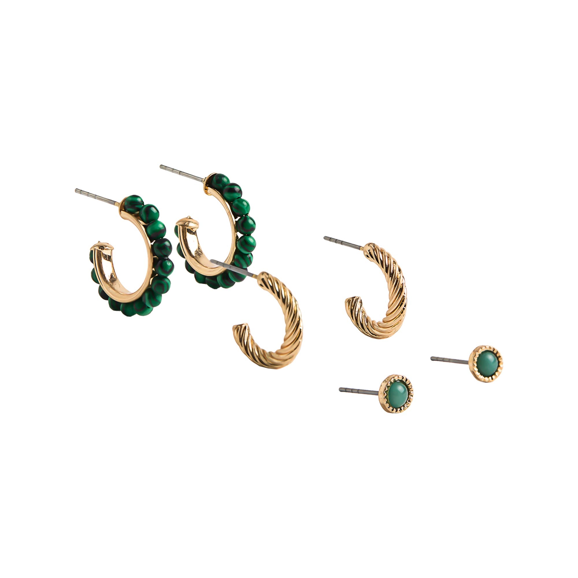 Set De Pendientes Con Piedras