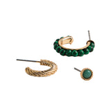 Set De Pendientes Con Piedras