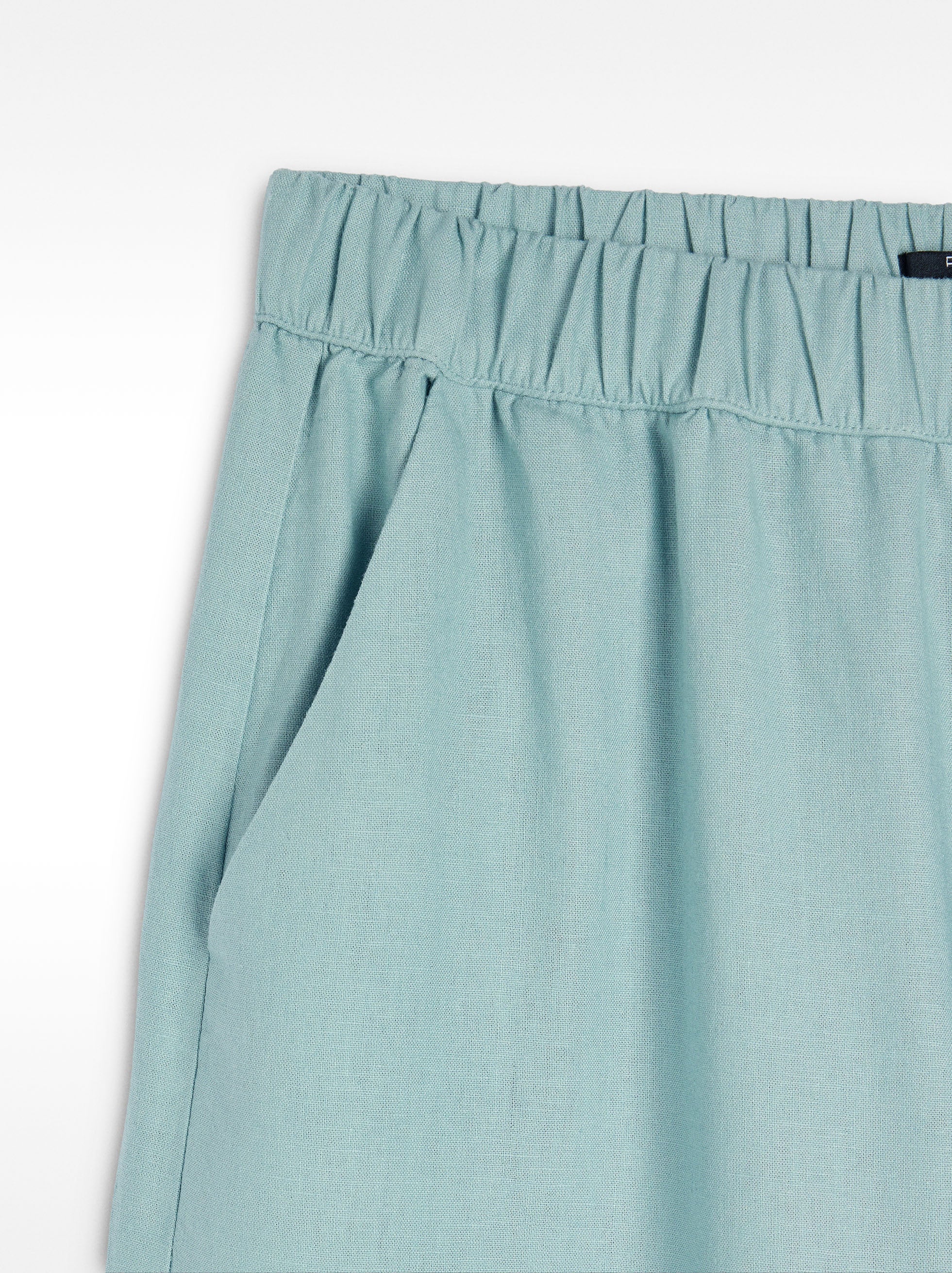 Pantalón Cintura Elástica Con Lino