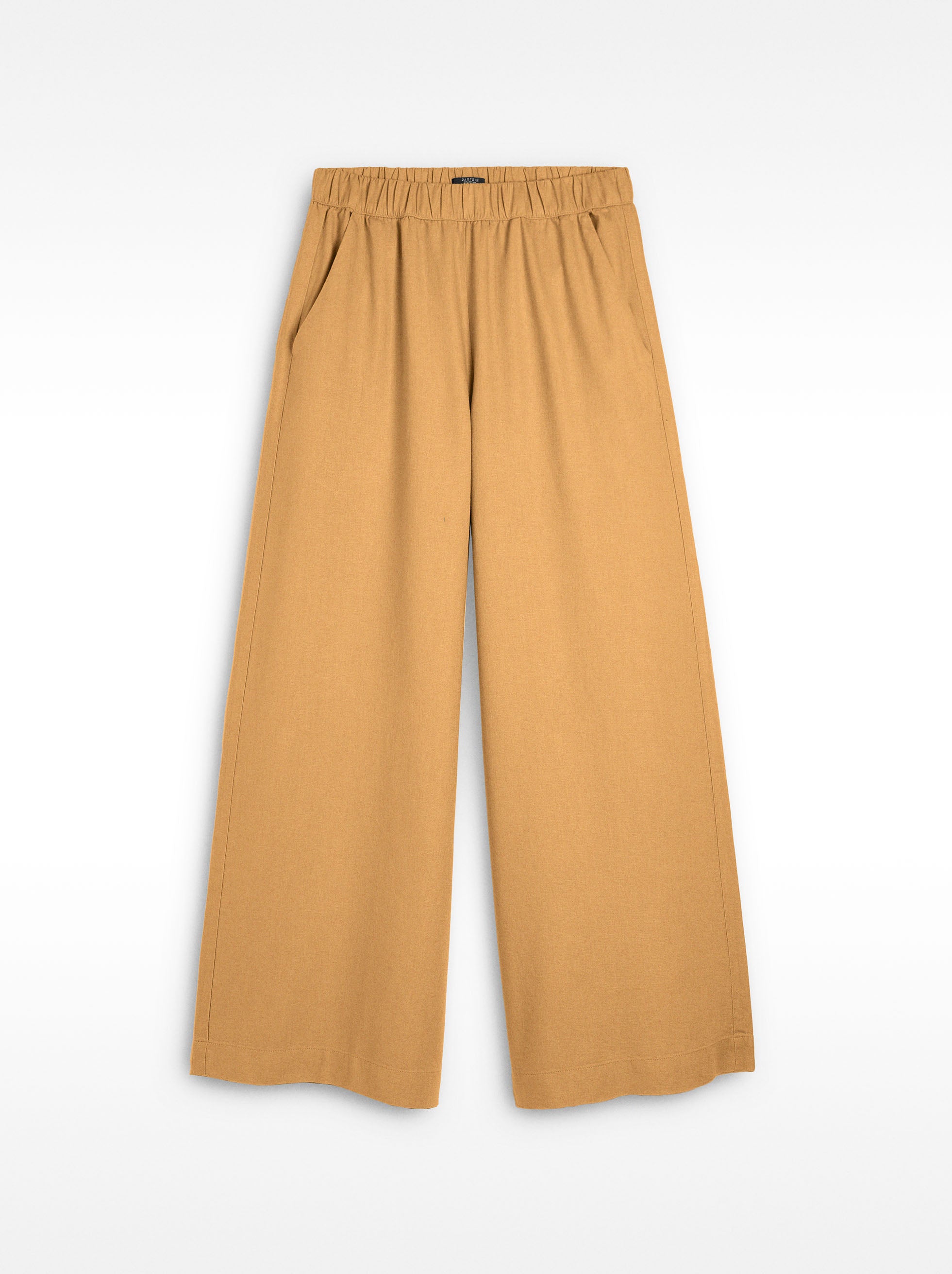 Pantalón Cintura Elástica Con Lino