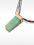 Collar De Cordón Con Colgante De Piedra