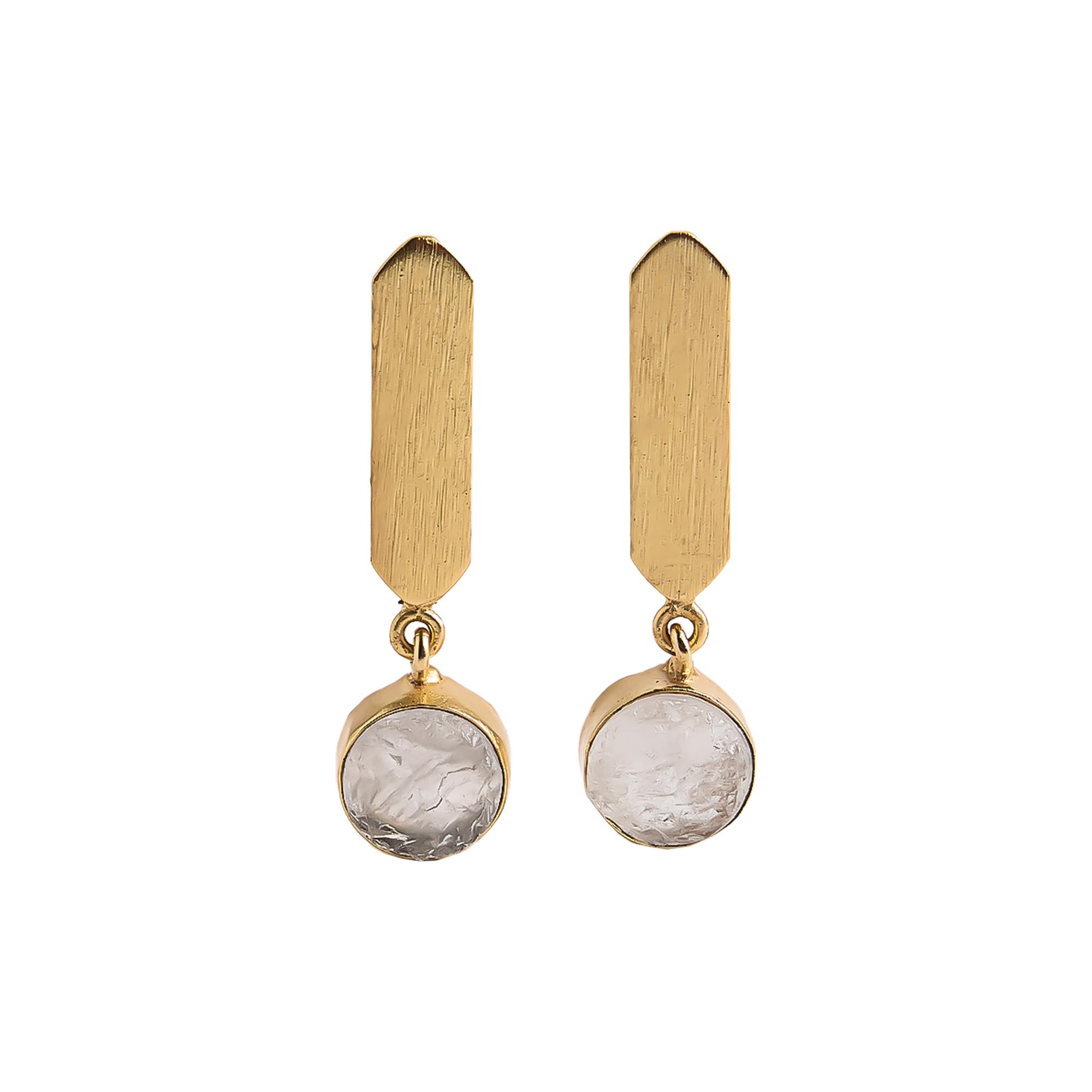 Pendientes De Barra Con Piedra
