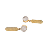 Pendientes De Barra Con Piedra