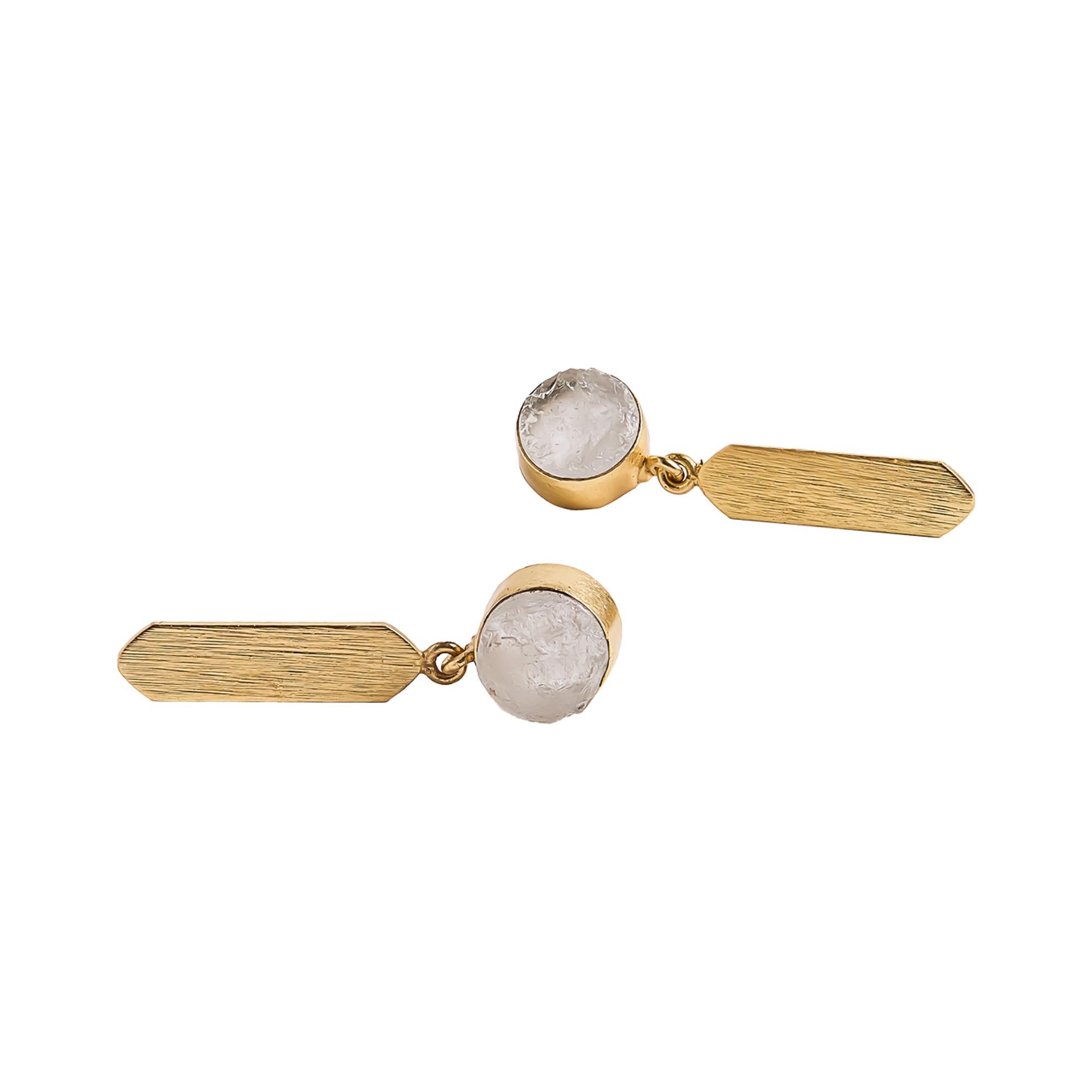 Pendientes De Barra Con Piedra