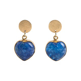 Pendientes De Corazón Con Piedra
