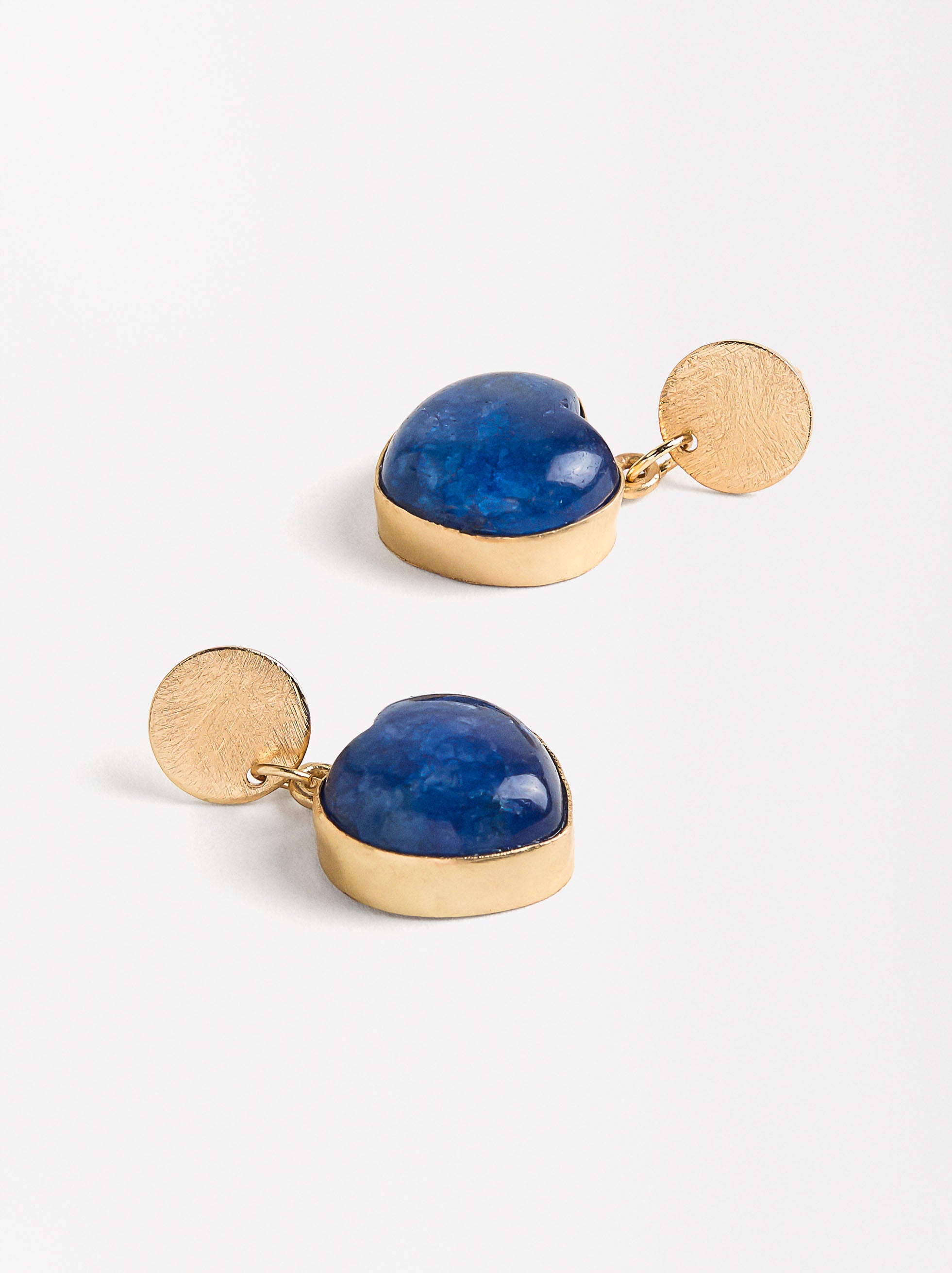 Aretes De Corazón Con Piedra