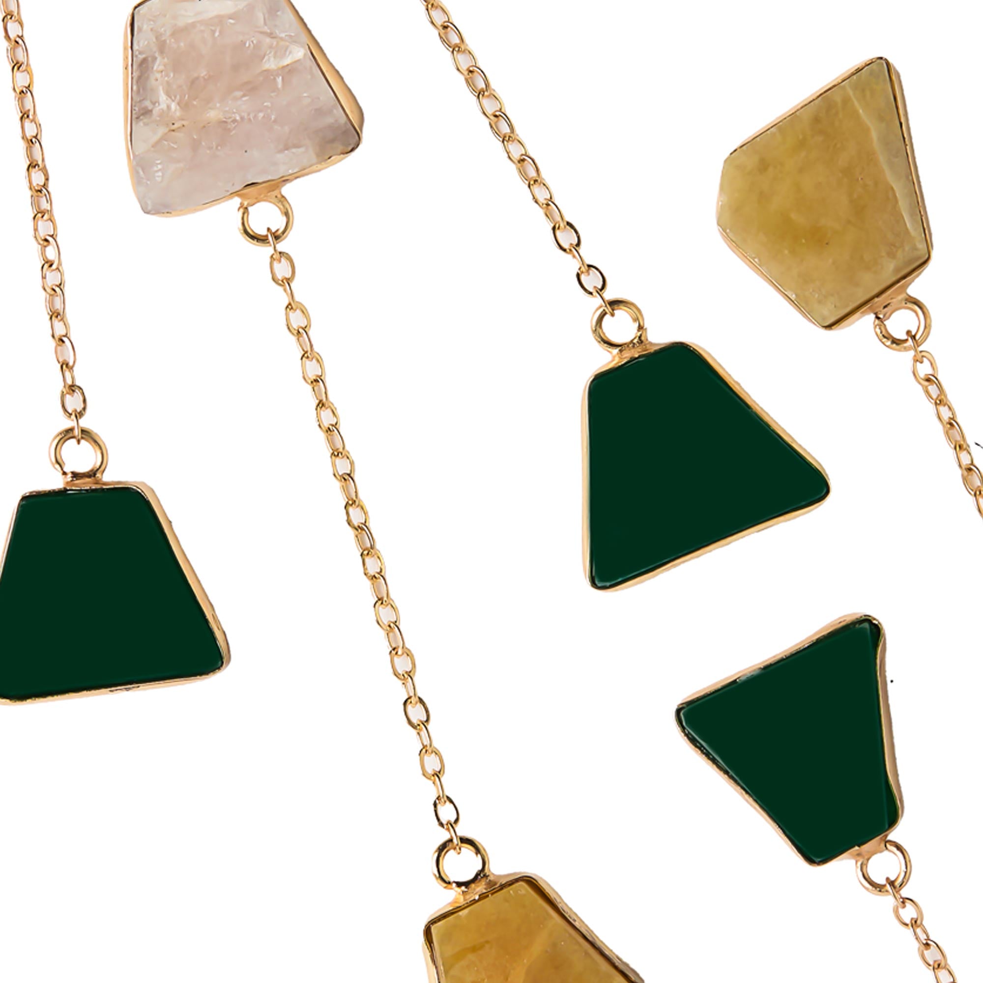 Pendientes Largos Con Piedras