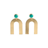 Pendientes Arco Con Piedra