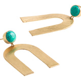 Pendientes Arco Con Piedra