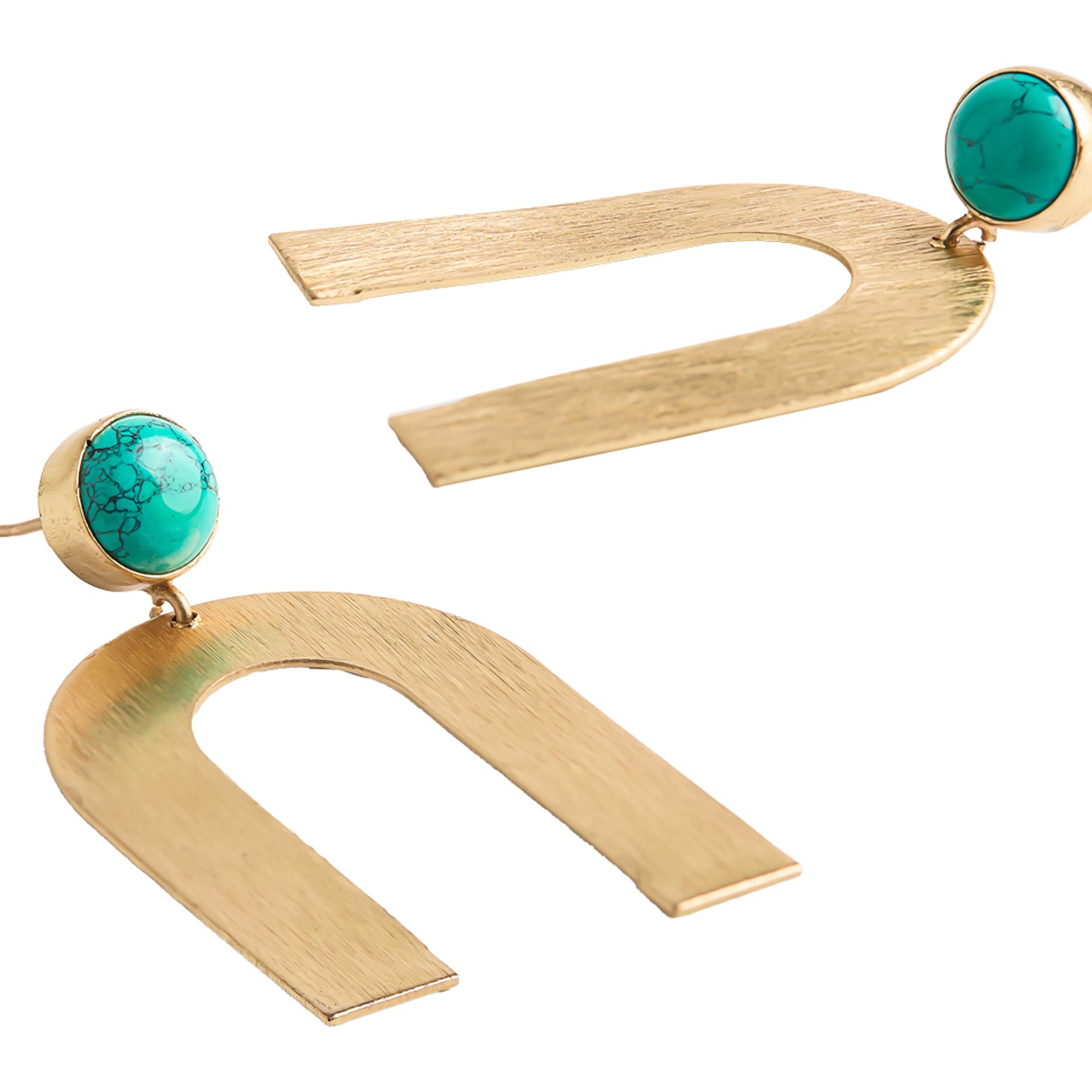Pendientes Arco Con Piedra