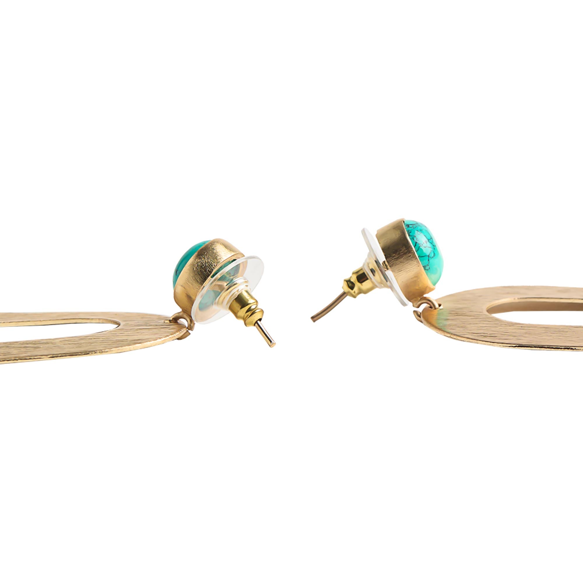 Pendientes Arco Con Piedra