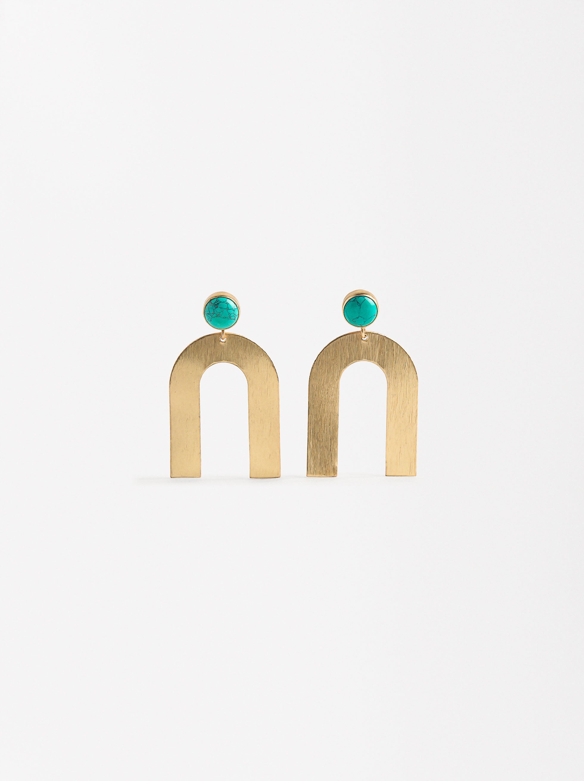 Aretes Arco Con Piedra
