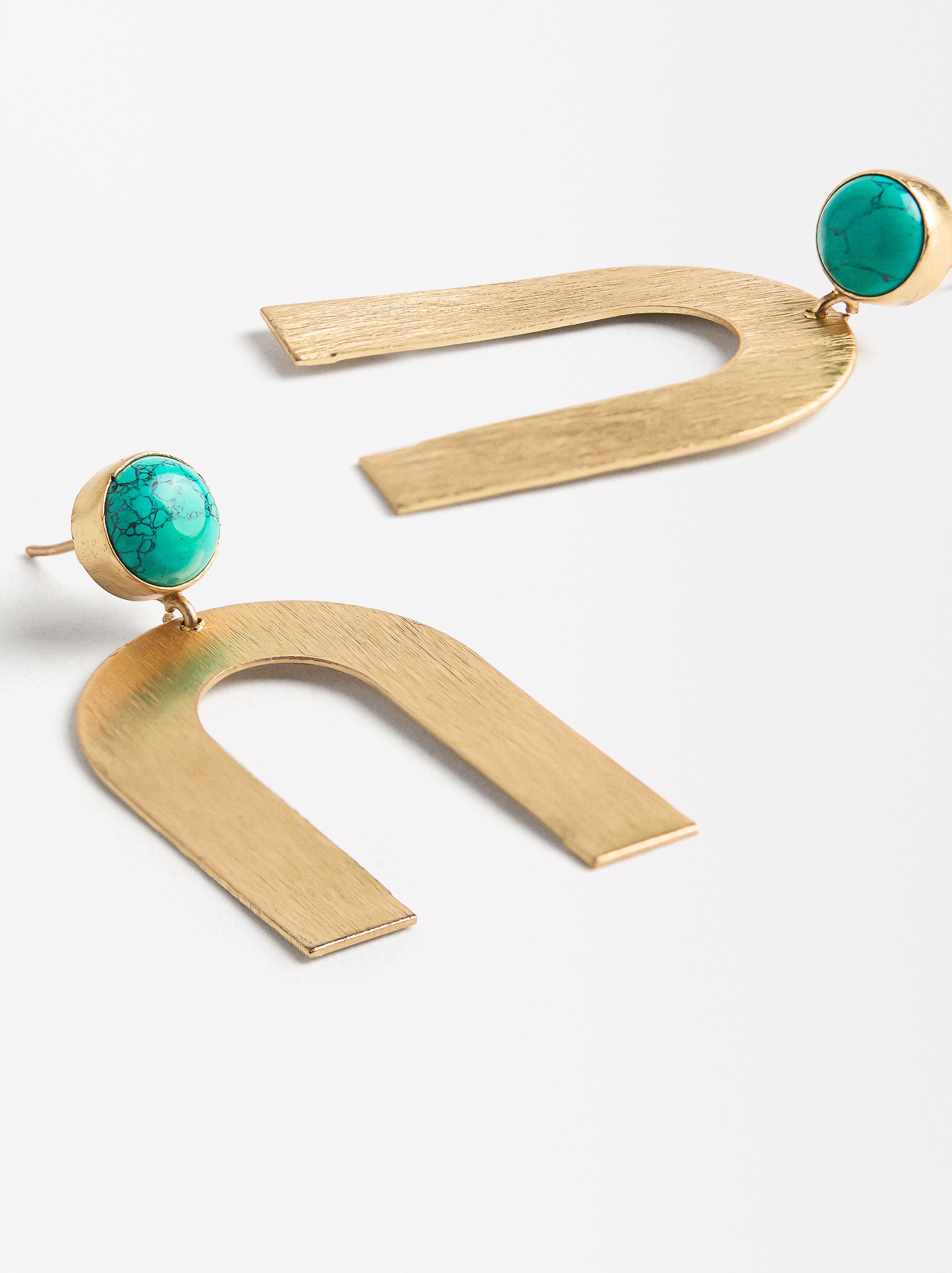 Aretes Arco Con Piedra