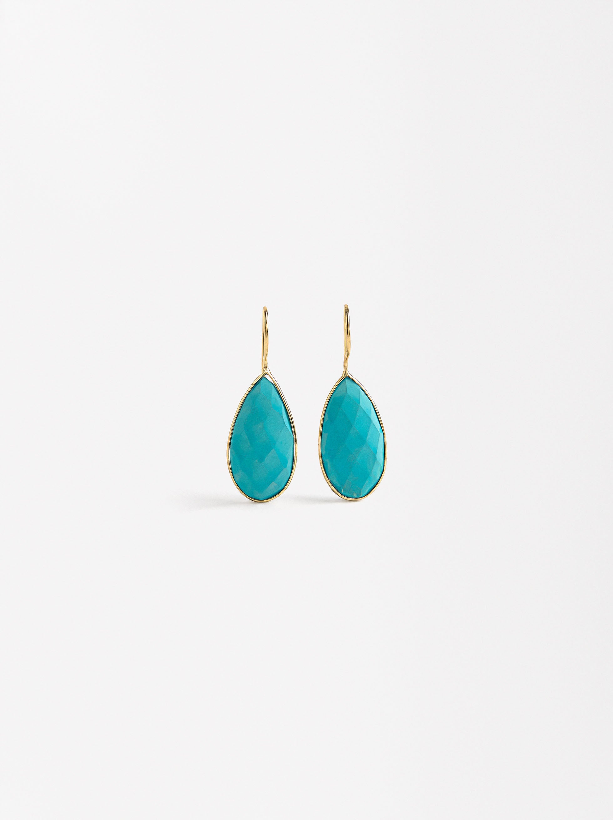 Aretes Lágrima Con Piedra