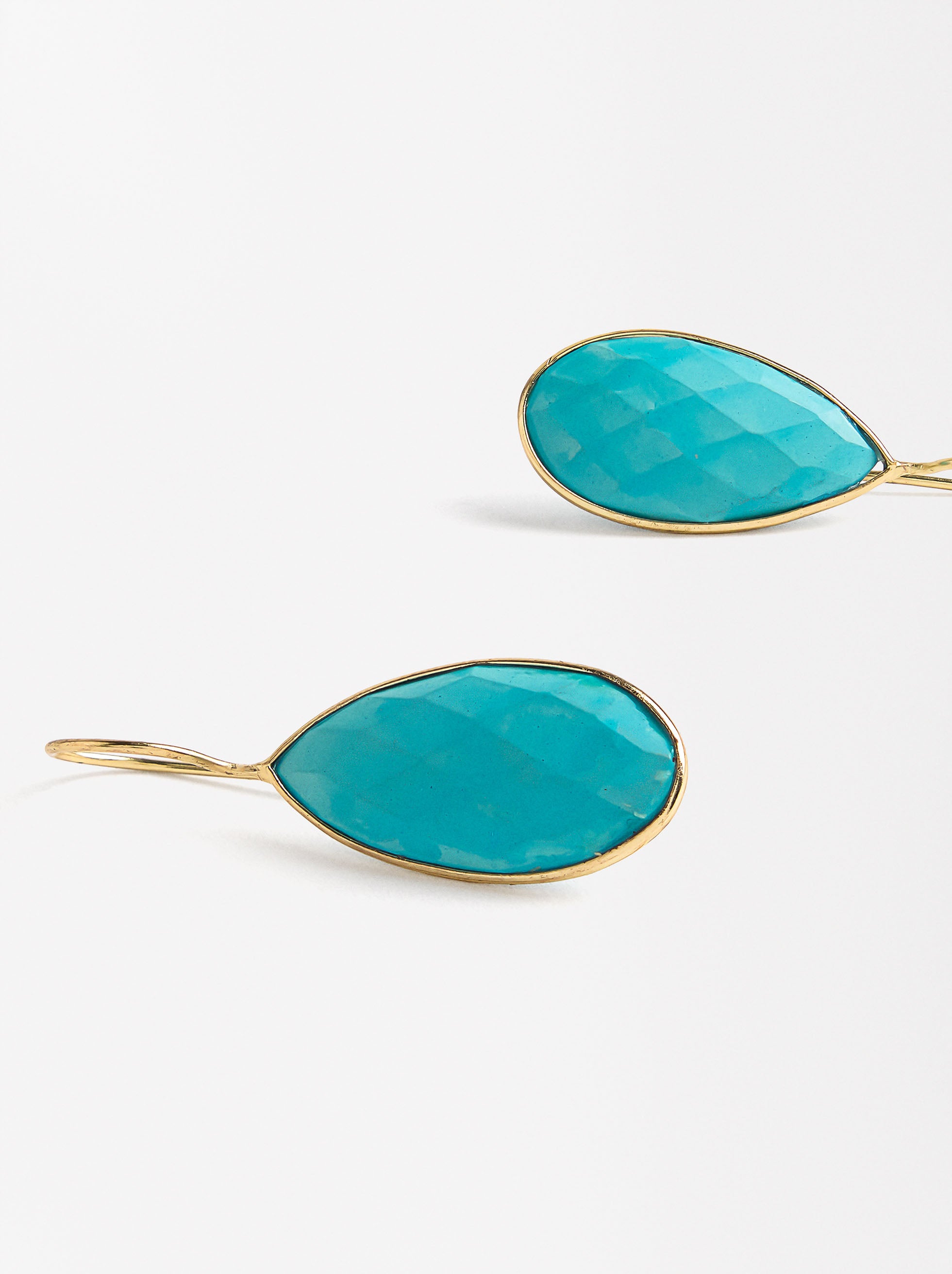 Aretes Lágrima Con Piedra