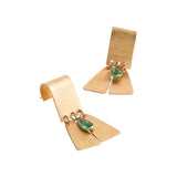 Pendientes Dorados De Cristal