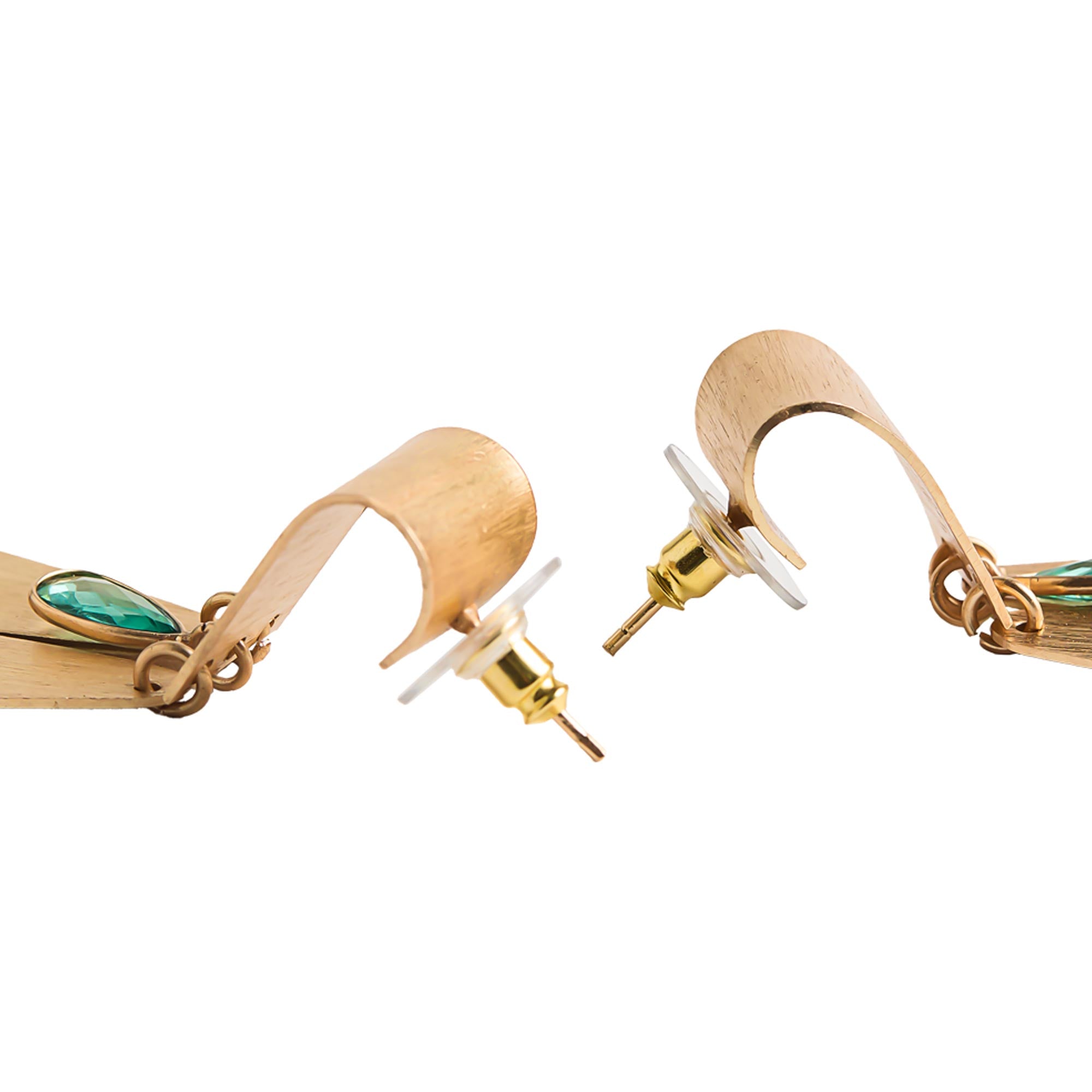 Pendientes Dorados De Cristal