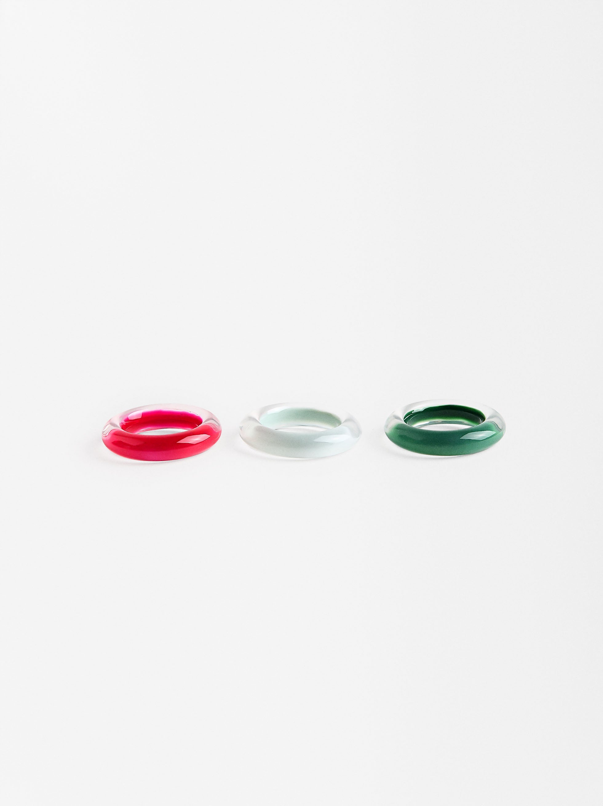 Set De Anillos Con Esmaltado