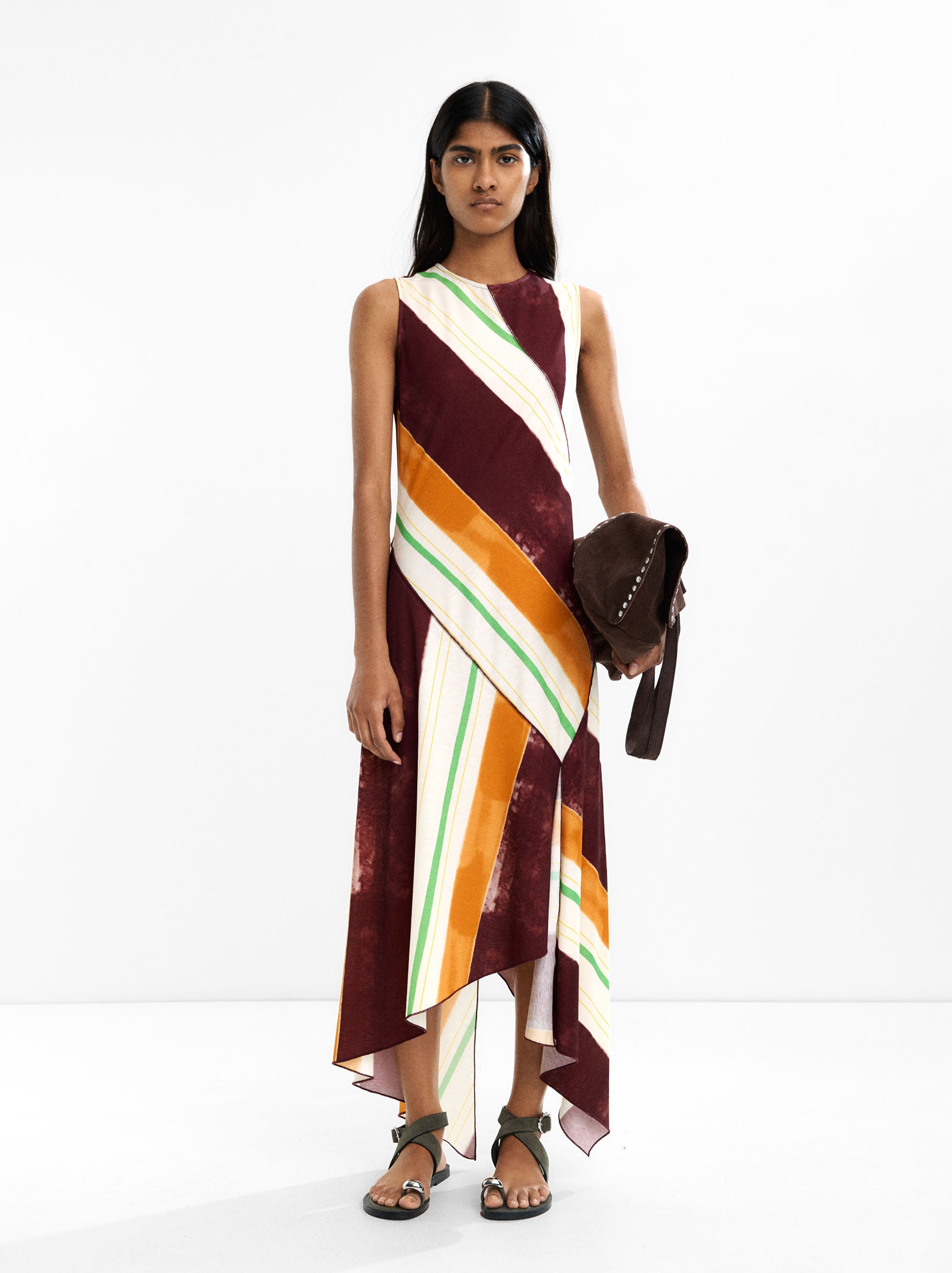 Vestido De Punto De Rayas