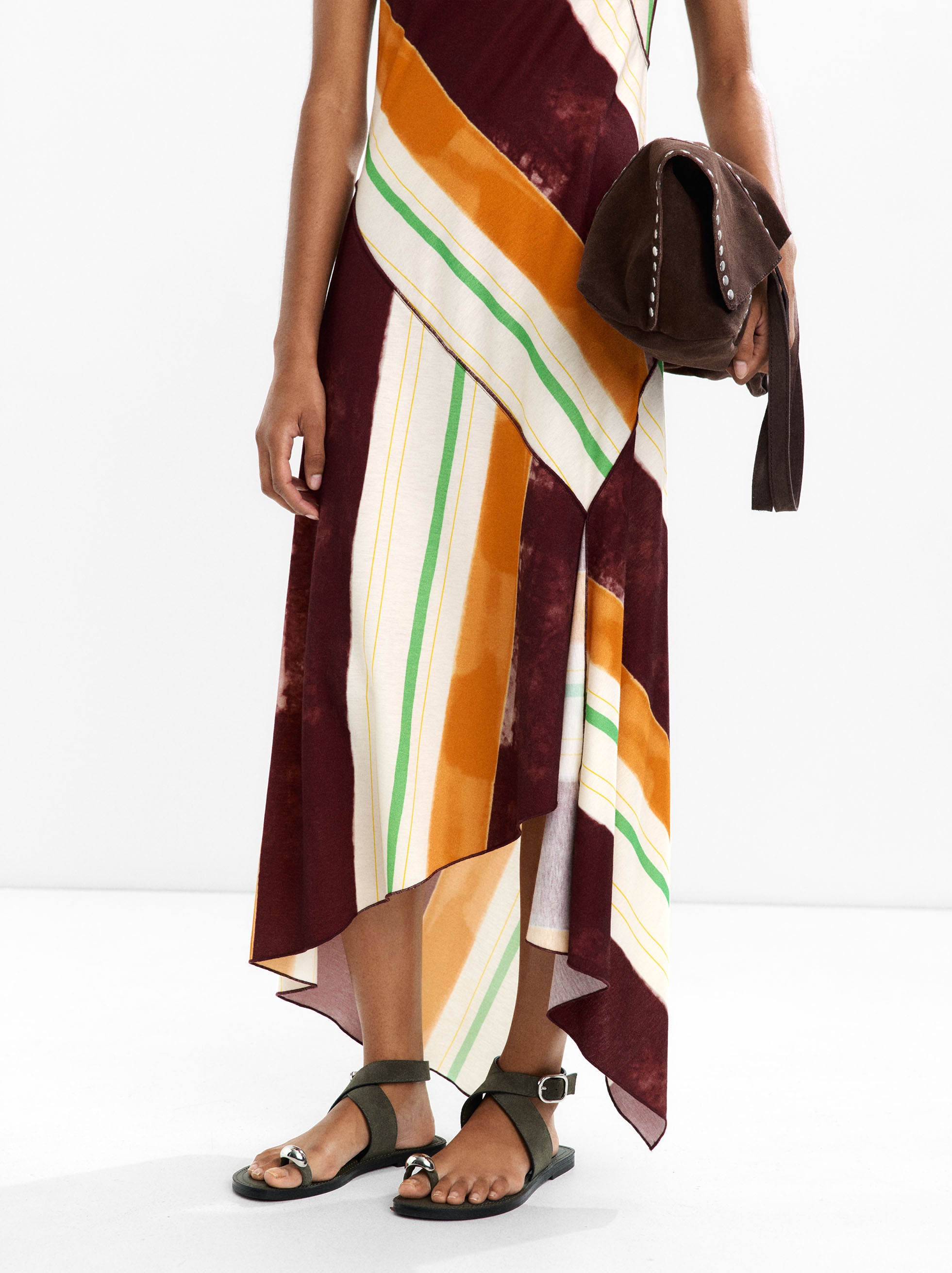 Vestido De Punto De Rayas