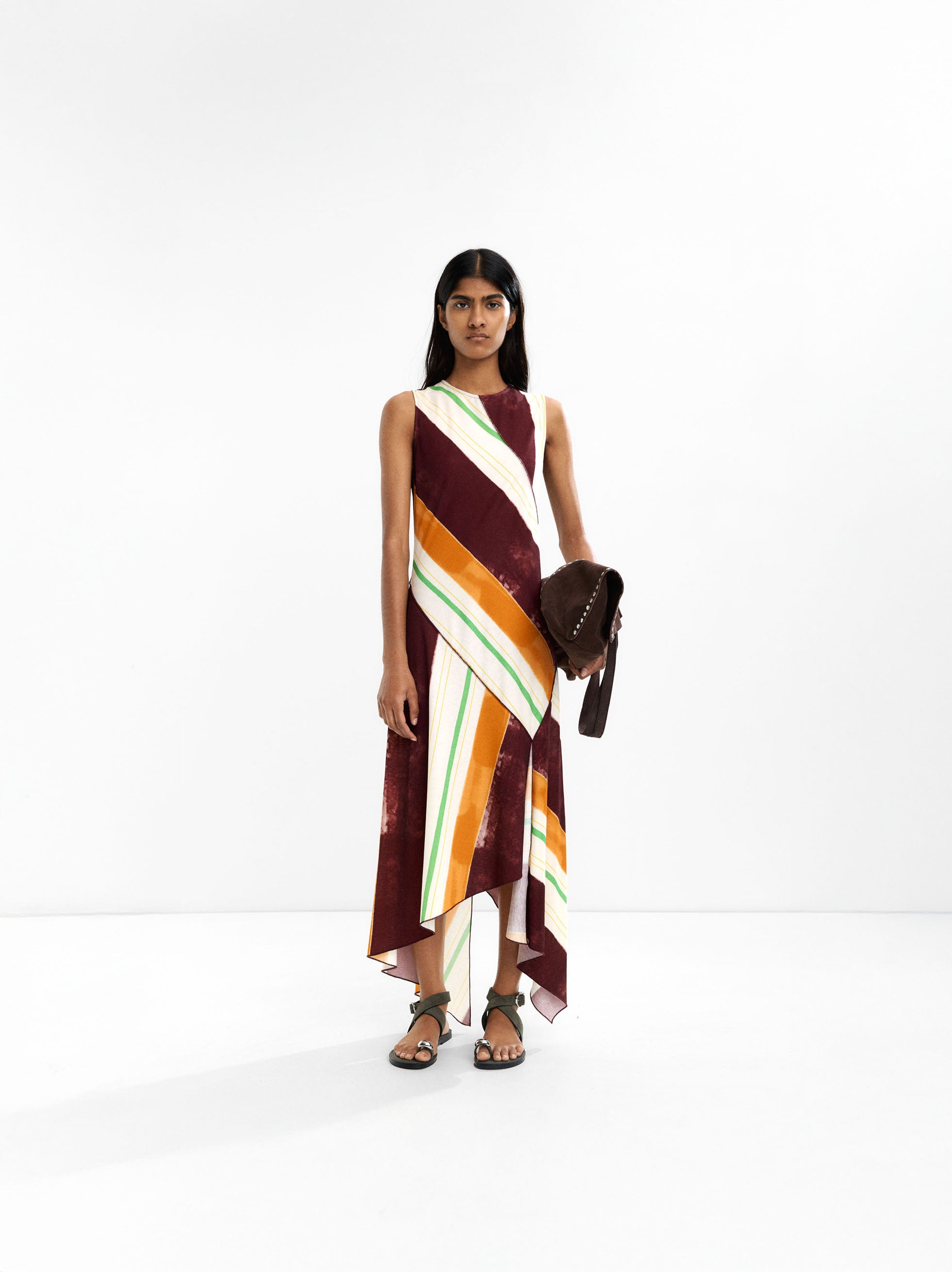 Vestido De Punto De Rayas