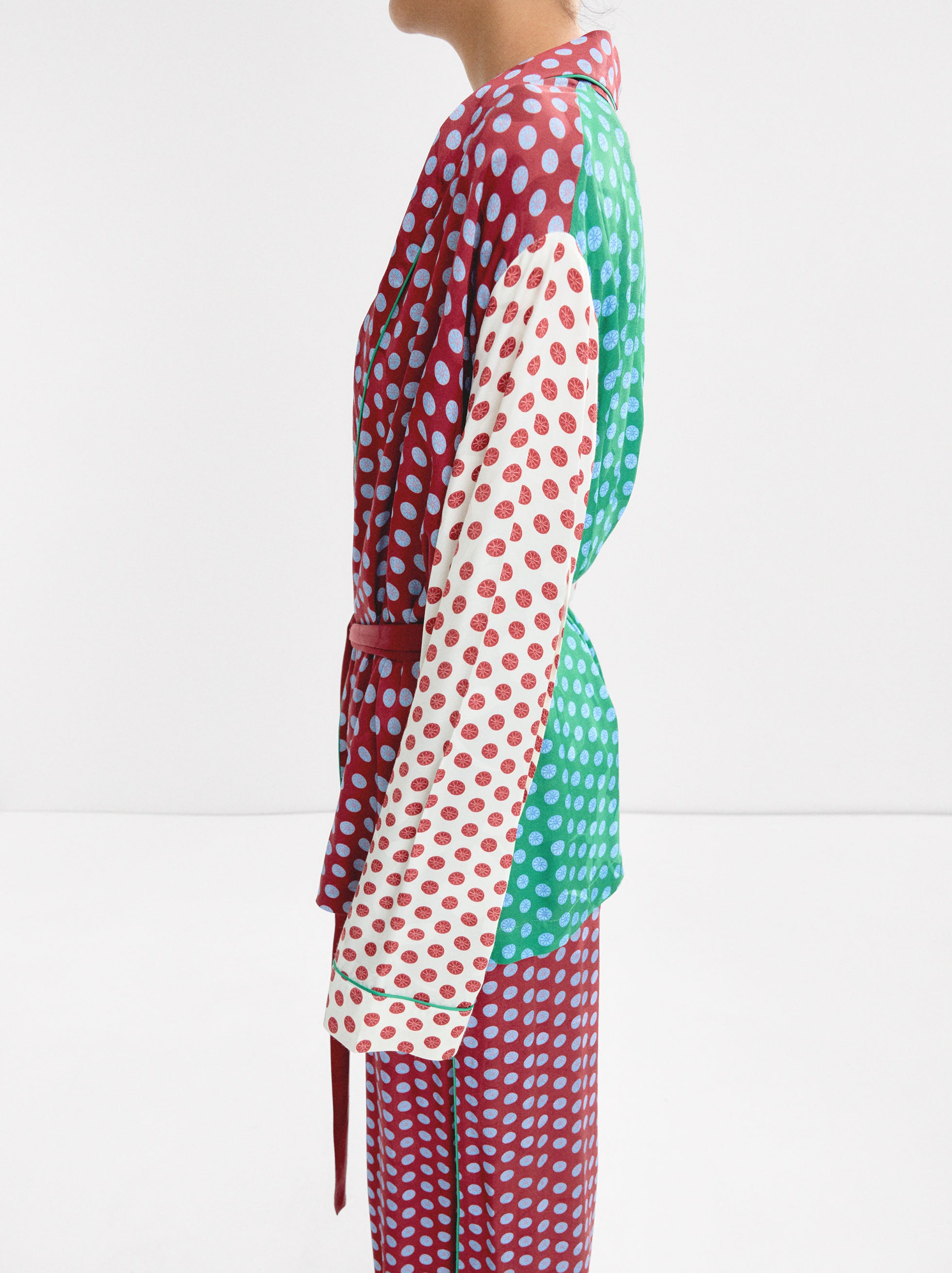 Kimono Contraste Estampado