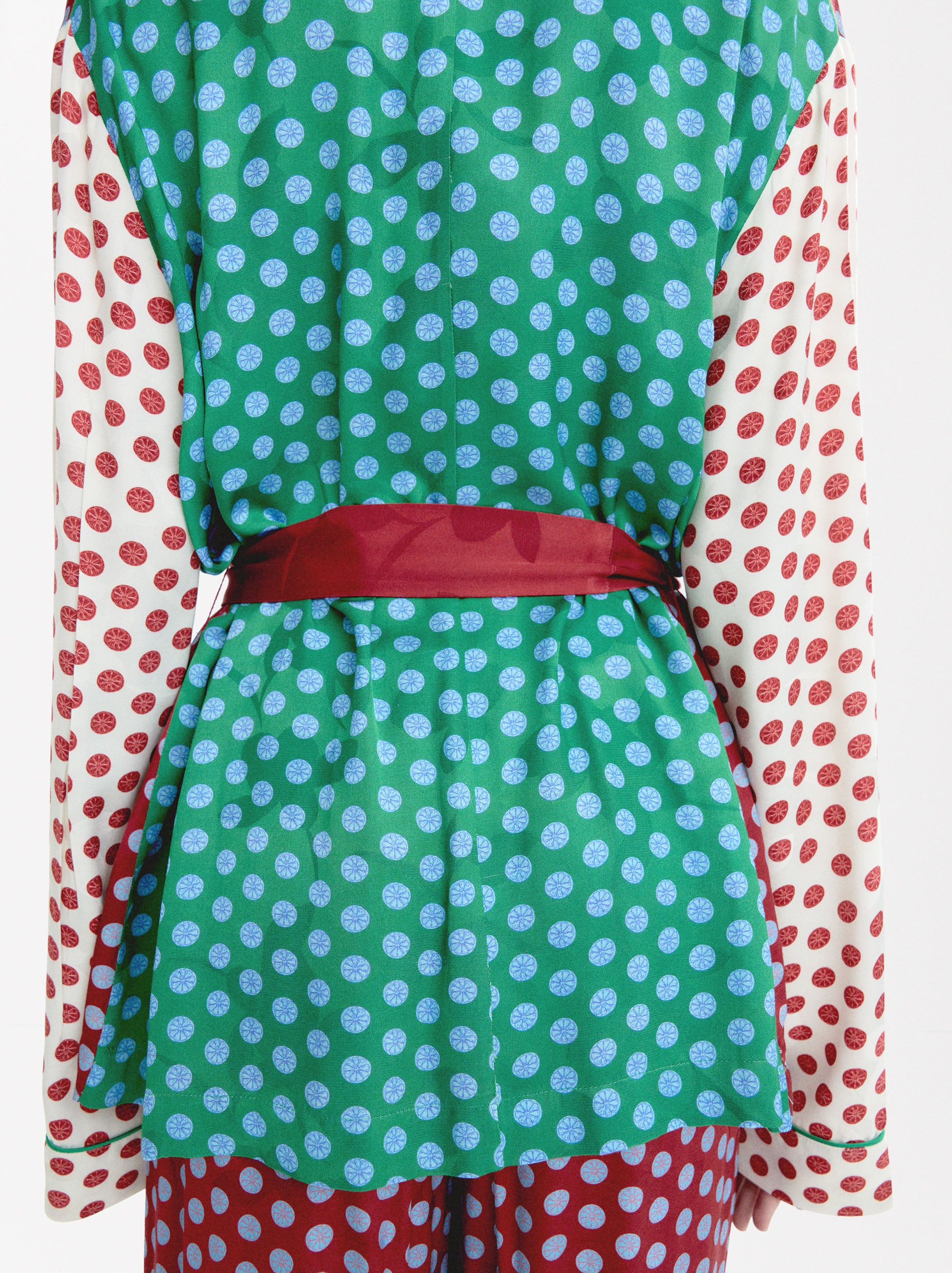 Kimono Contraste Estampado