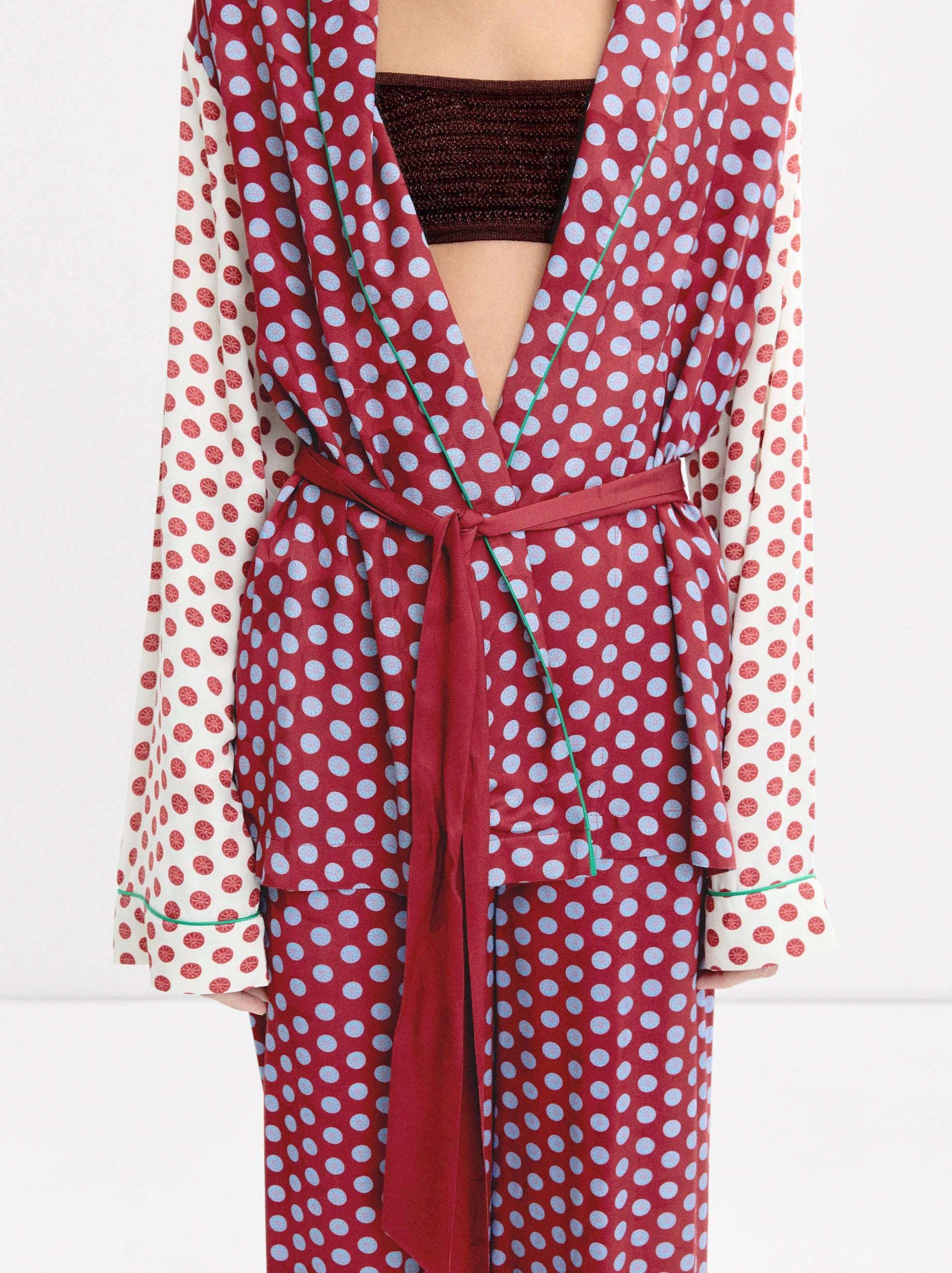 Kimono Contraste Estampado