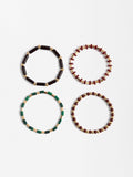 Set De Pulseras Elásticas Multicolor