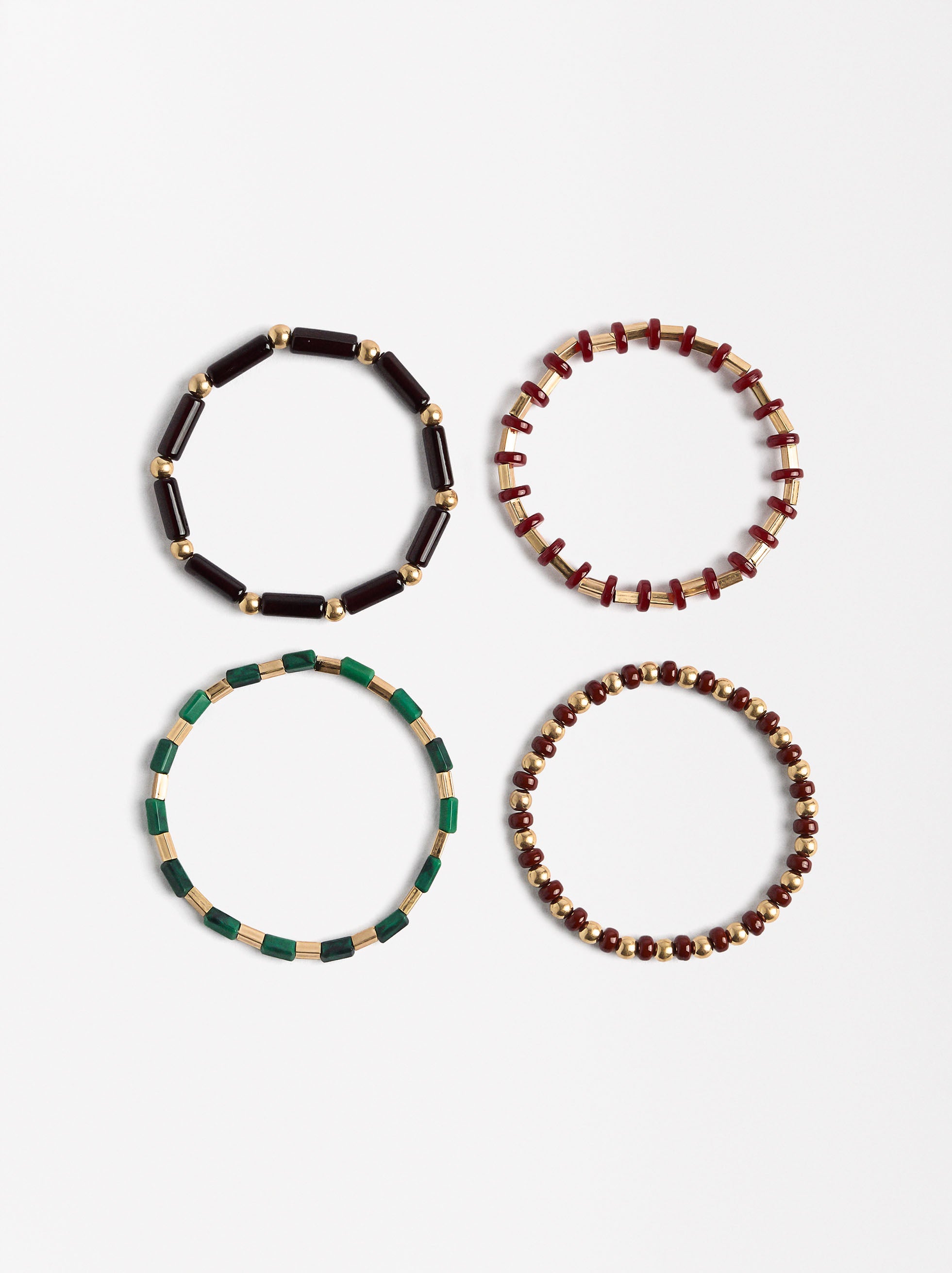 Set De Pulseras Elásticas Multicolor