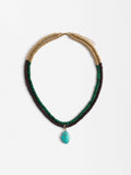 Collar Doble Con Piedras