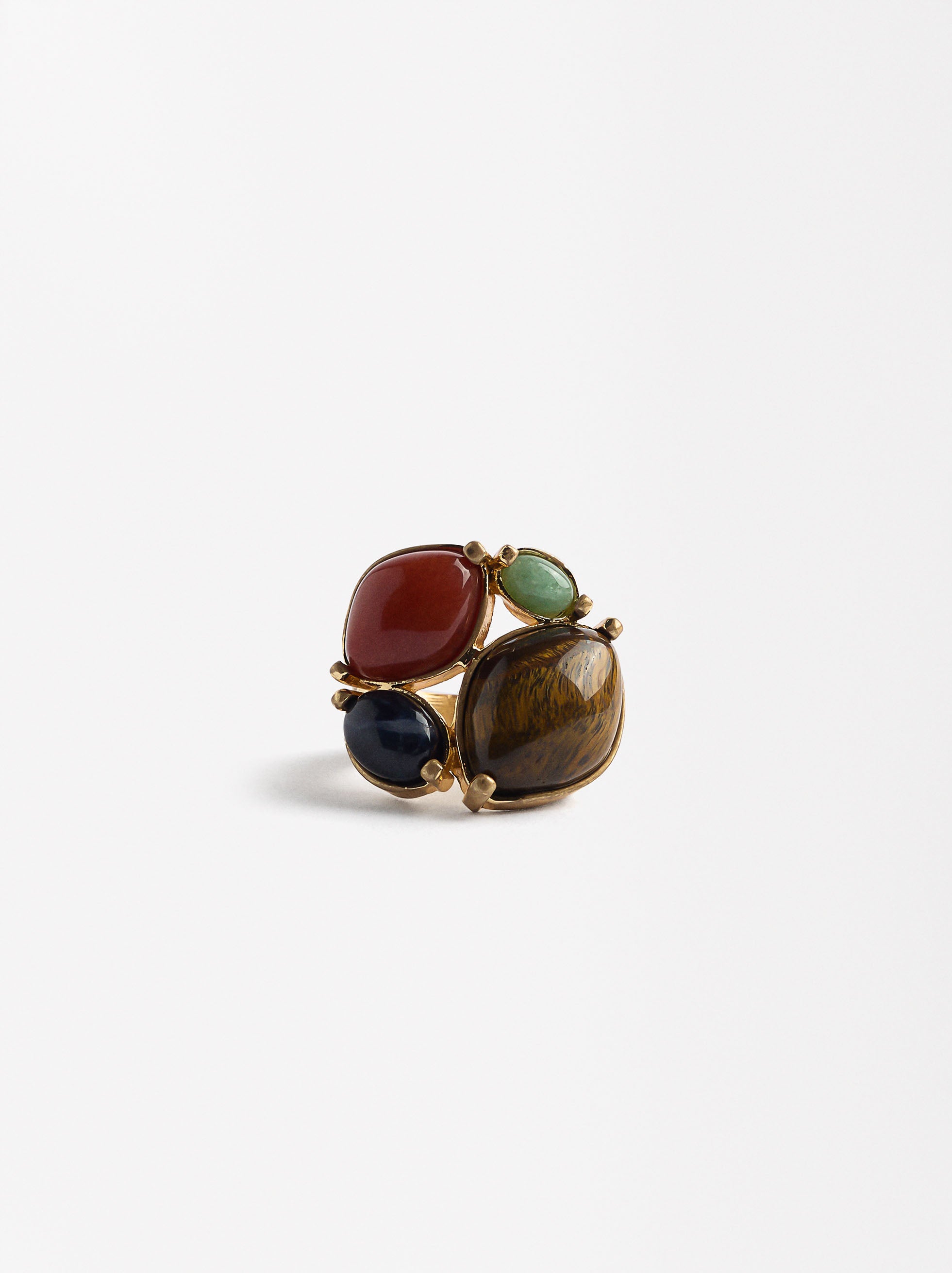 Anillo Con Piedras Multicolor