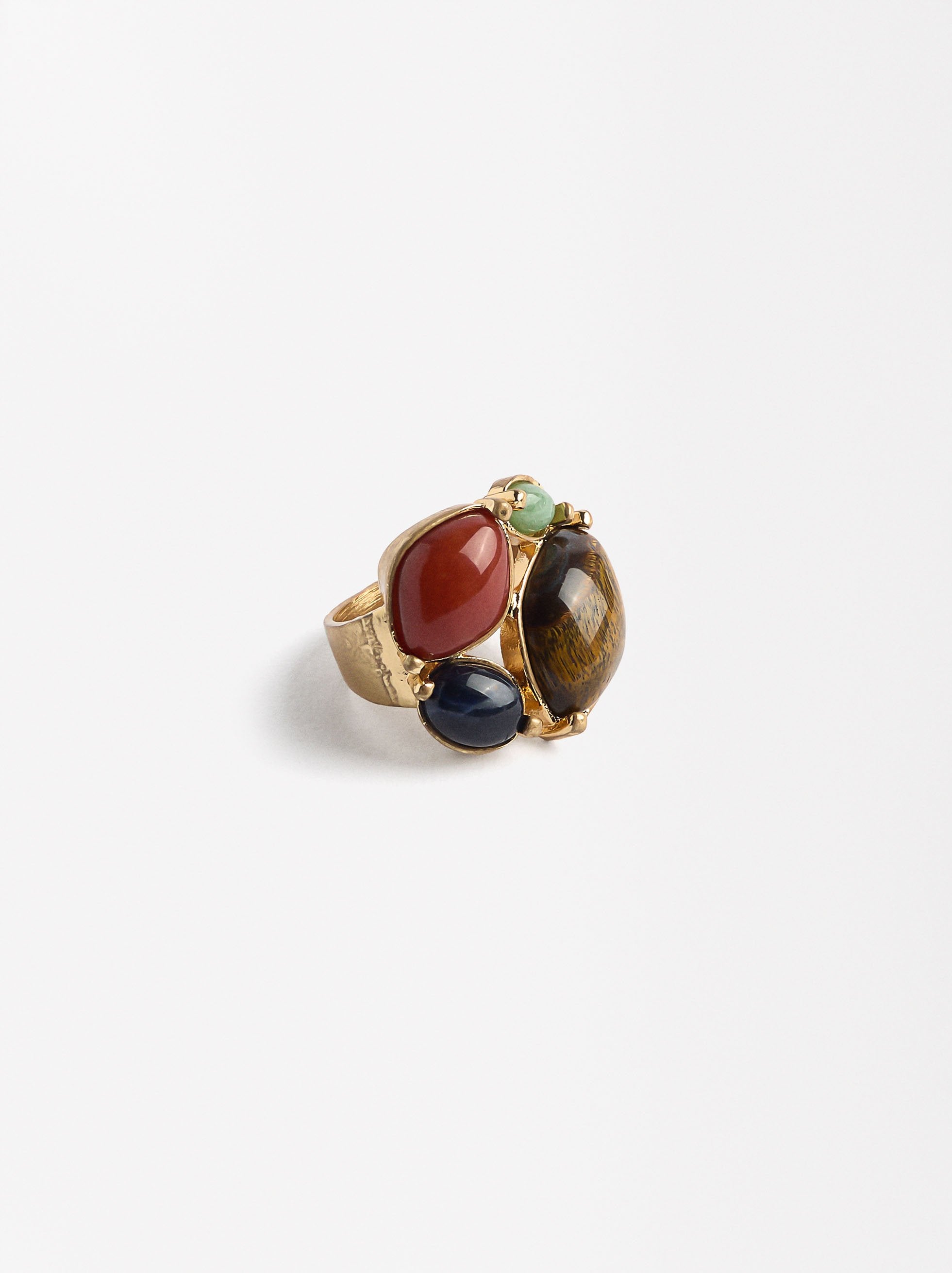 Anillo Con Piedras Multicolor