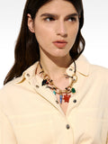 Collar De Cadena Y Eslabones Con Colgantes De Piedra