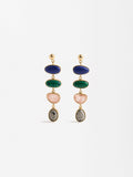 Aretes Largos Con Piedras