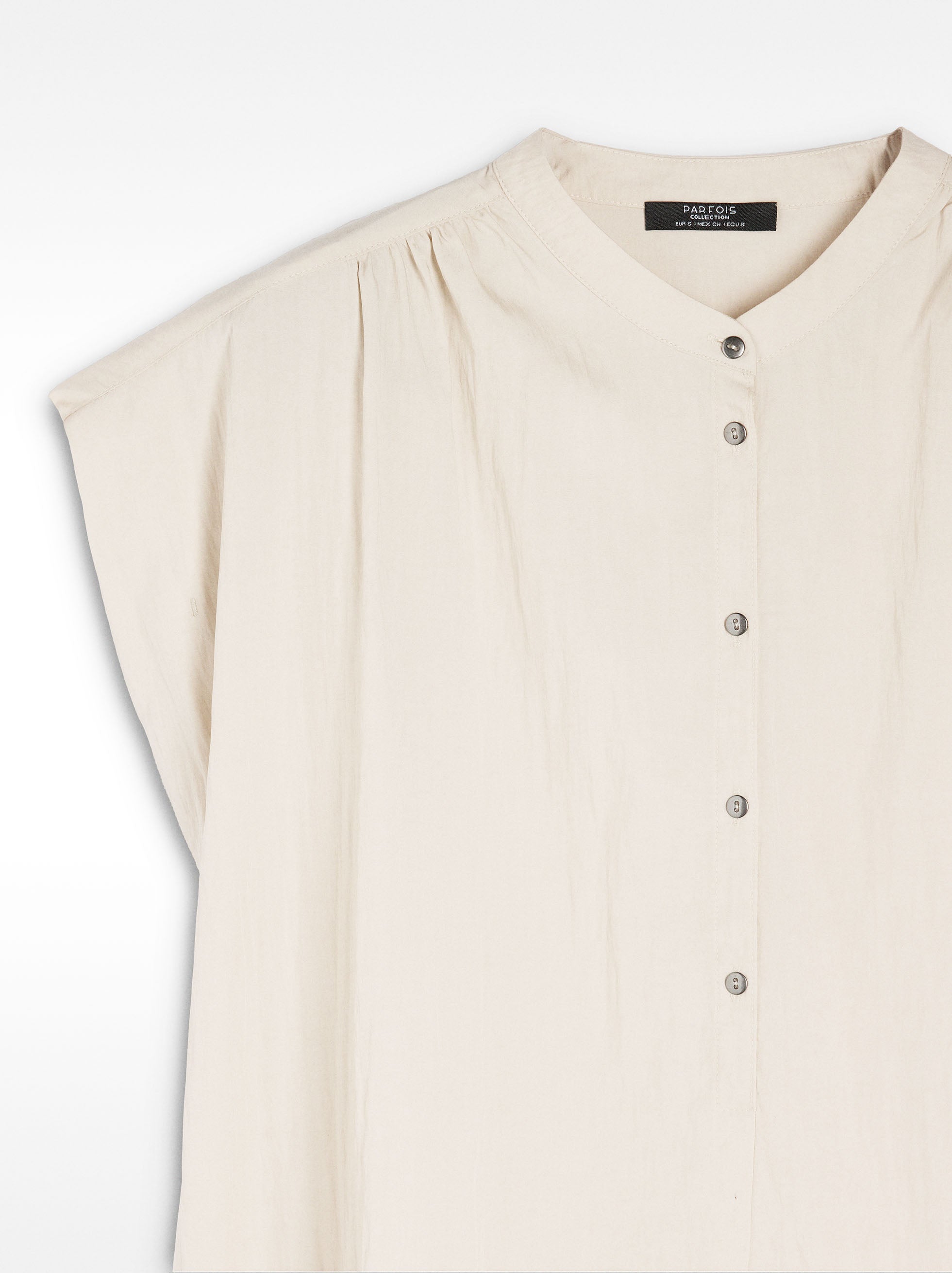 Top Fruncido Sin Mangas