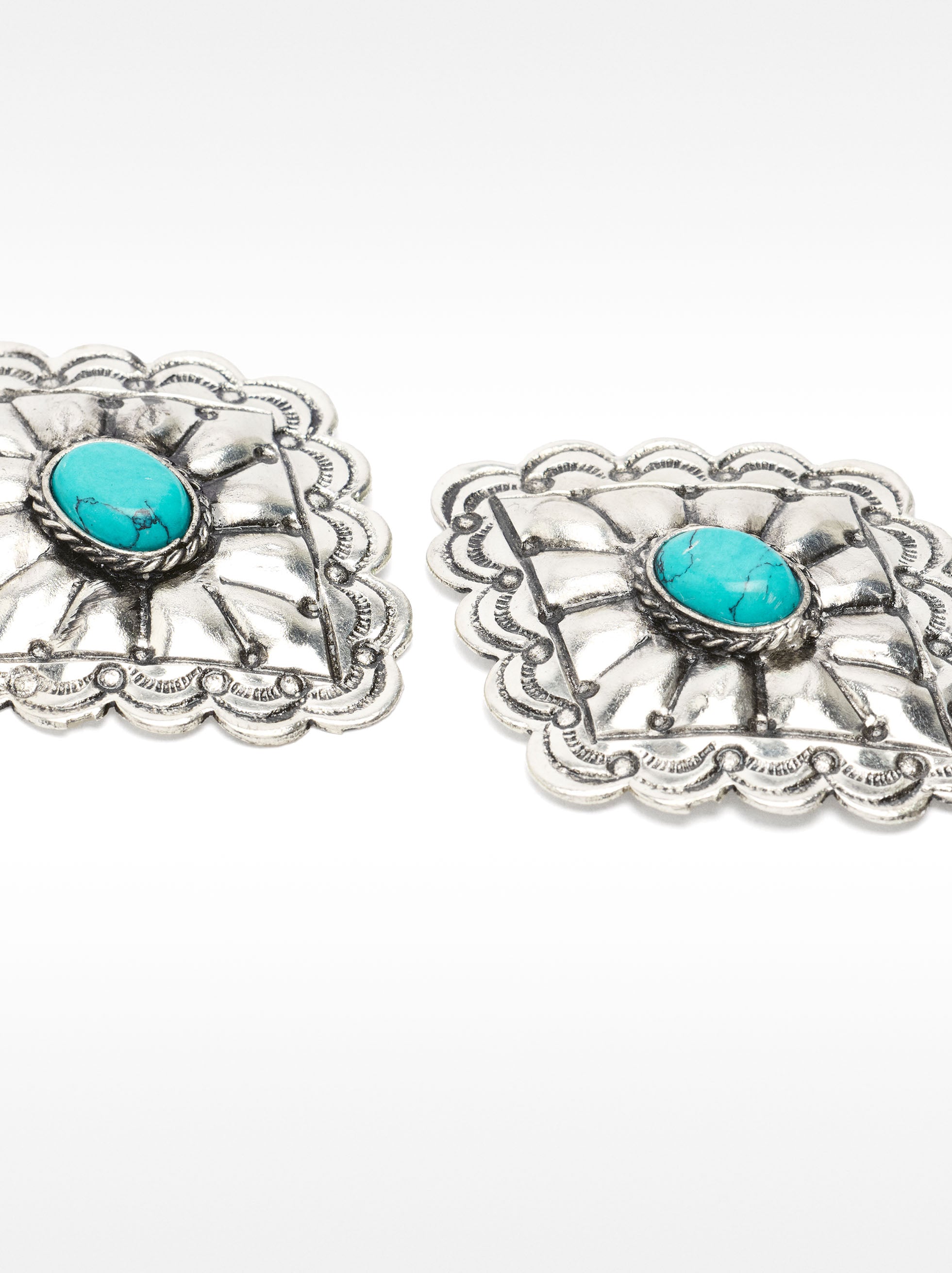 Pendientes Rombo Con Piedra