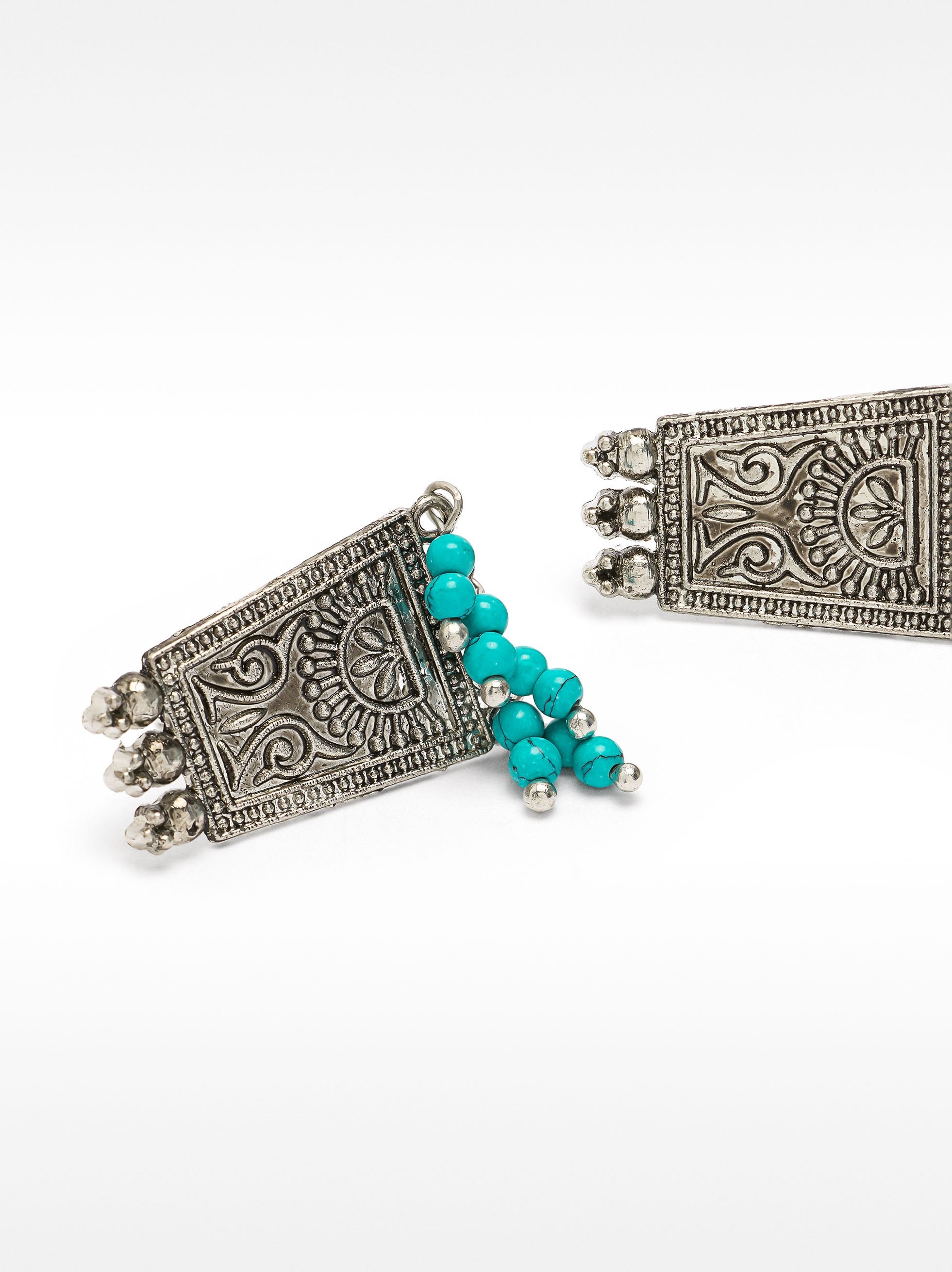 Pendientes Rectangulares Con Piedra