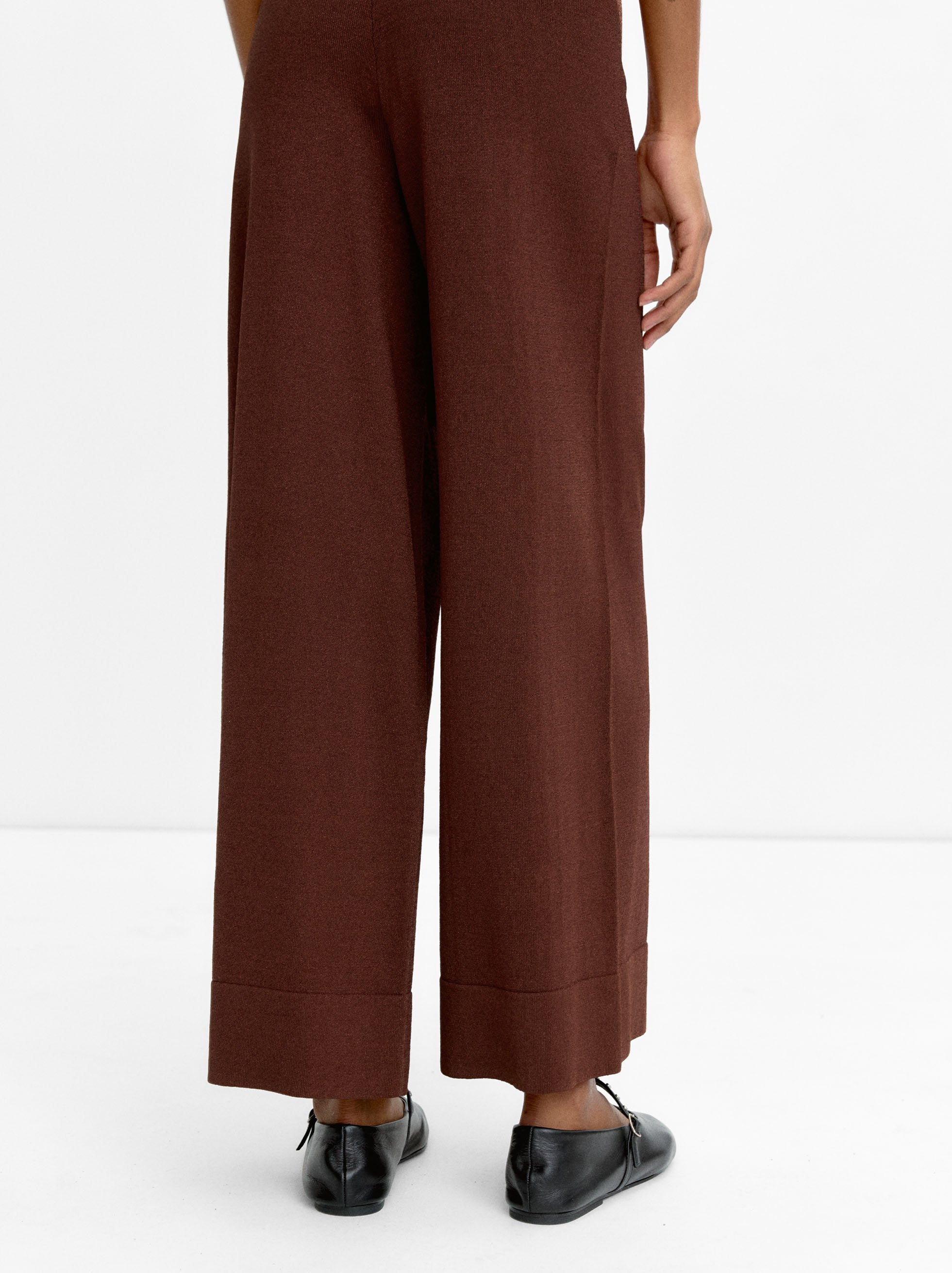 Pantalón De Punto Wide Leg