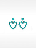 Pendientes De Corazón Con Piedras